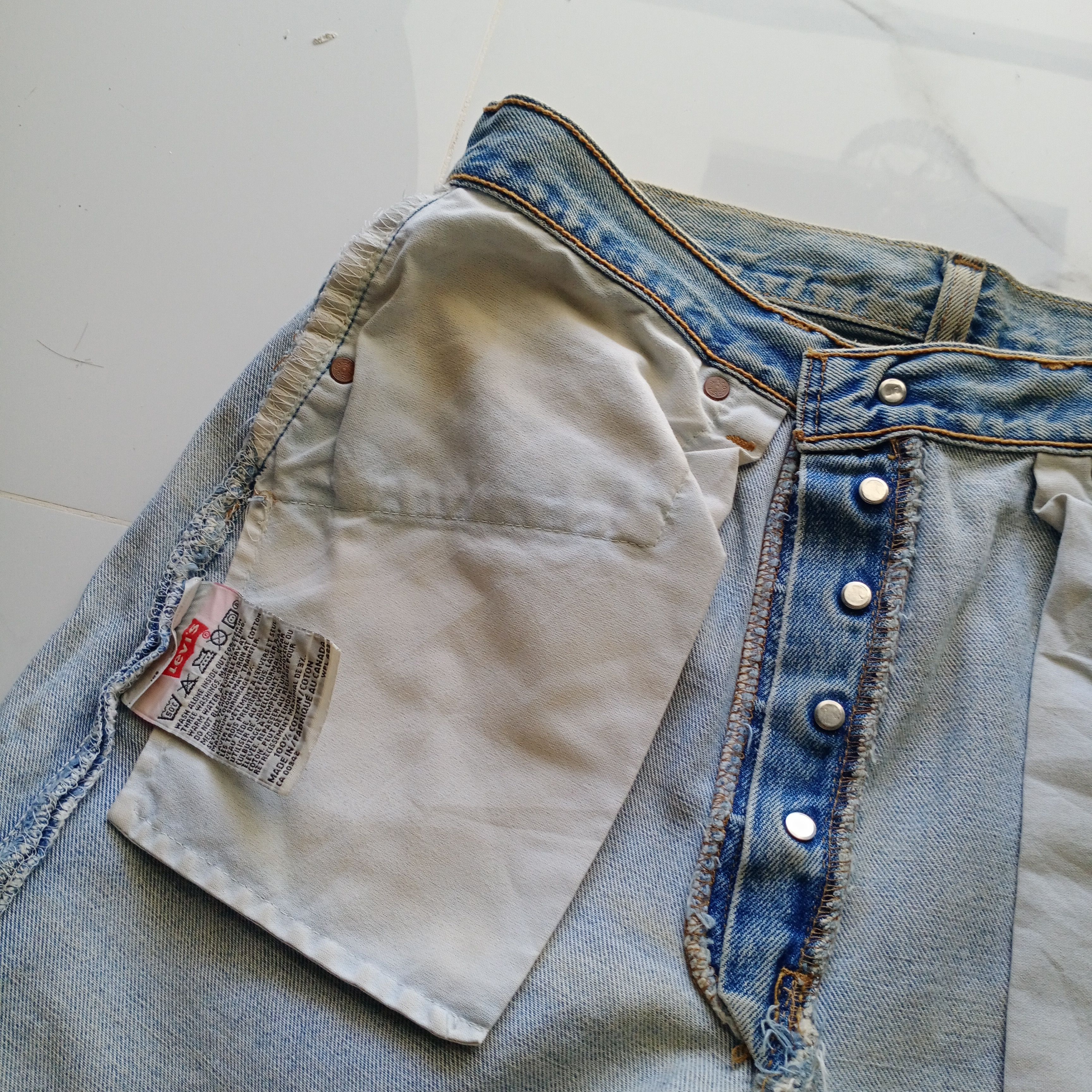 Levi's Vintage Levis 501 Canada Distressed Denim Jeans USA big E Size US 32 / EU 48 - 20 Thumbnail