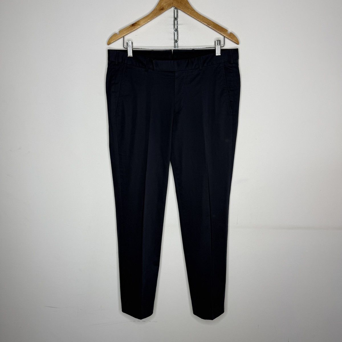 Ermenegildo Zegna Ermenegildo Zegna Navy Chino Premium Cotton Pants Size US 33 - 1 Thumbnail