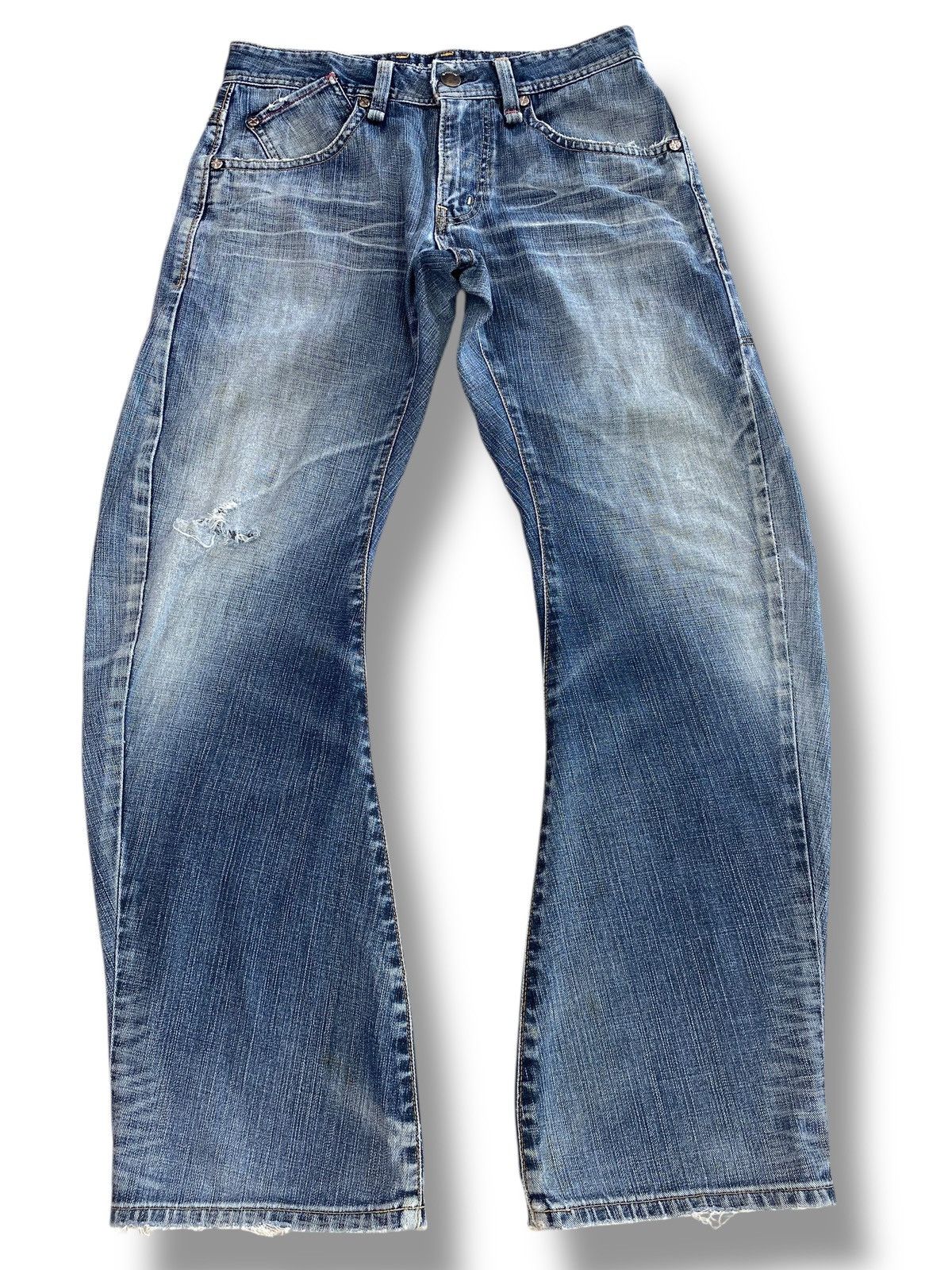 Edwin Edwin E-Function Faded Wash Style Twisted Leg Jeans Size US 32 / EU 48 - 1 Thumbnail