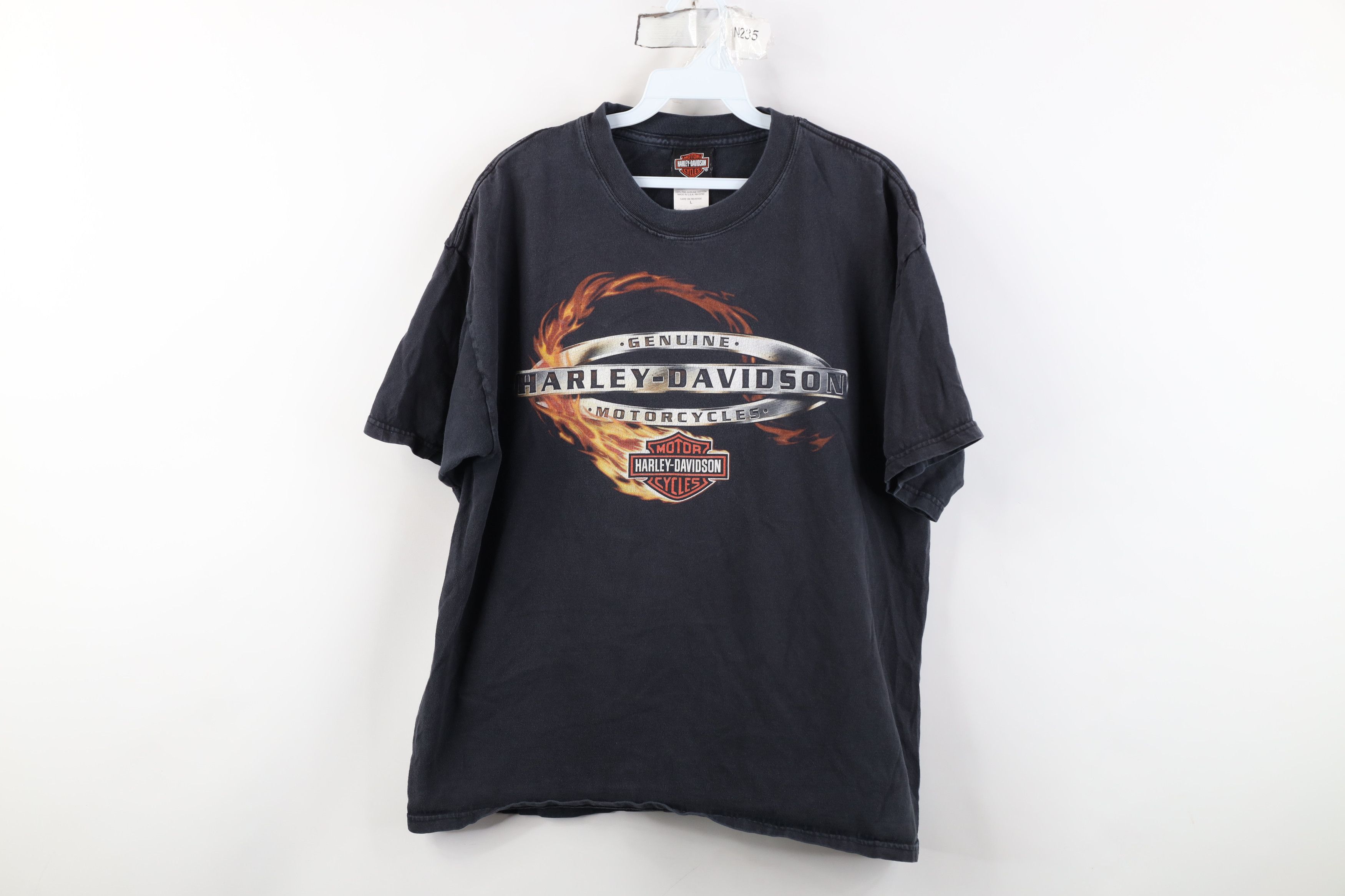 Harley Davidson Vintage Y2K Harley Davidson Fire Flames T-Shirt Cotton USA Size US L / EU 52-54 / 3 - 1 Thumbnail