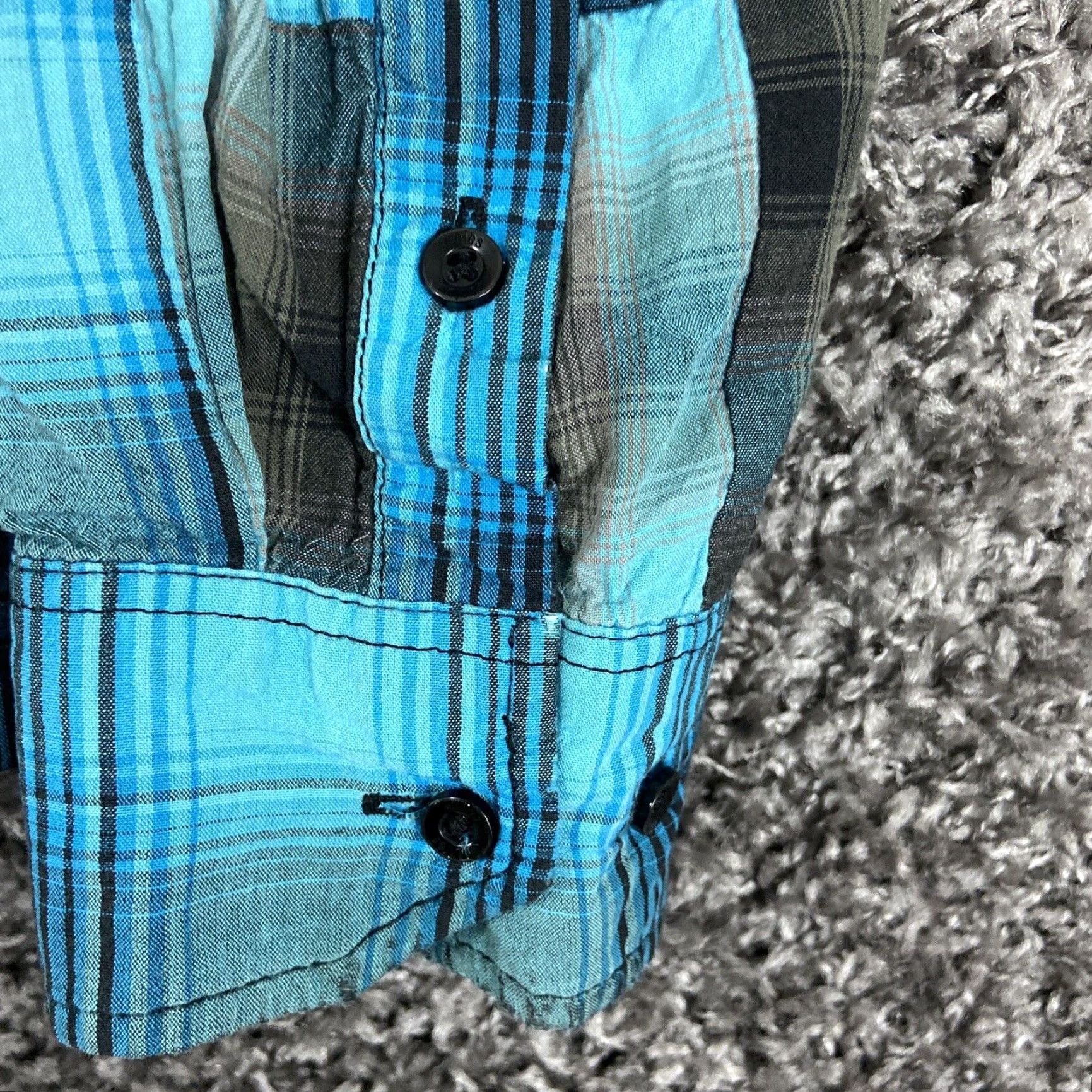 Vintage VINTAGE Ethies Thin Zip Up Jacket Blue Plaid Hooded Men L Jacket Blue Plaid Mens Large Size US L / EU 52-54 / 3 - 3 Thumbnail