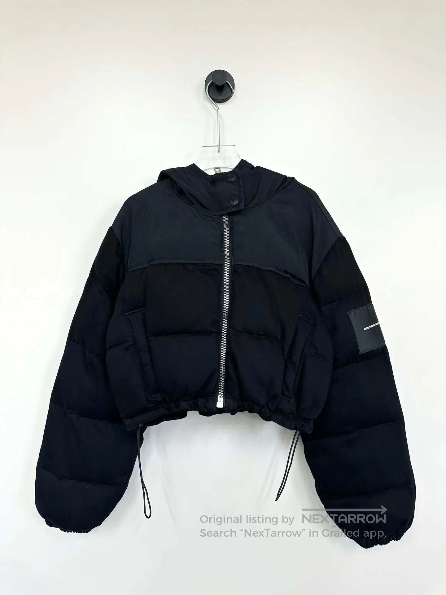Alexander Wang Alexander Wang Black Denim Jacket with Sleeve Badge Logo C Size US XS / EU 42 / 0 - 1 Thumbnail