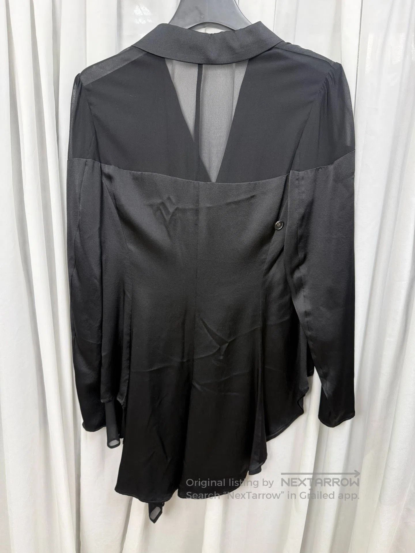 Yohji Yamamoto Yohji Yamamoto Noir Silk Tulle Blazer. Size US L / EU 52-54 / 3 - 5 Thumbnail