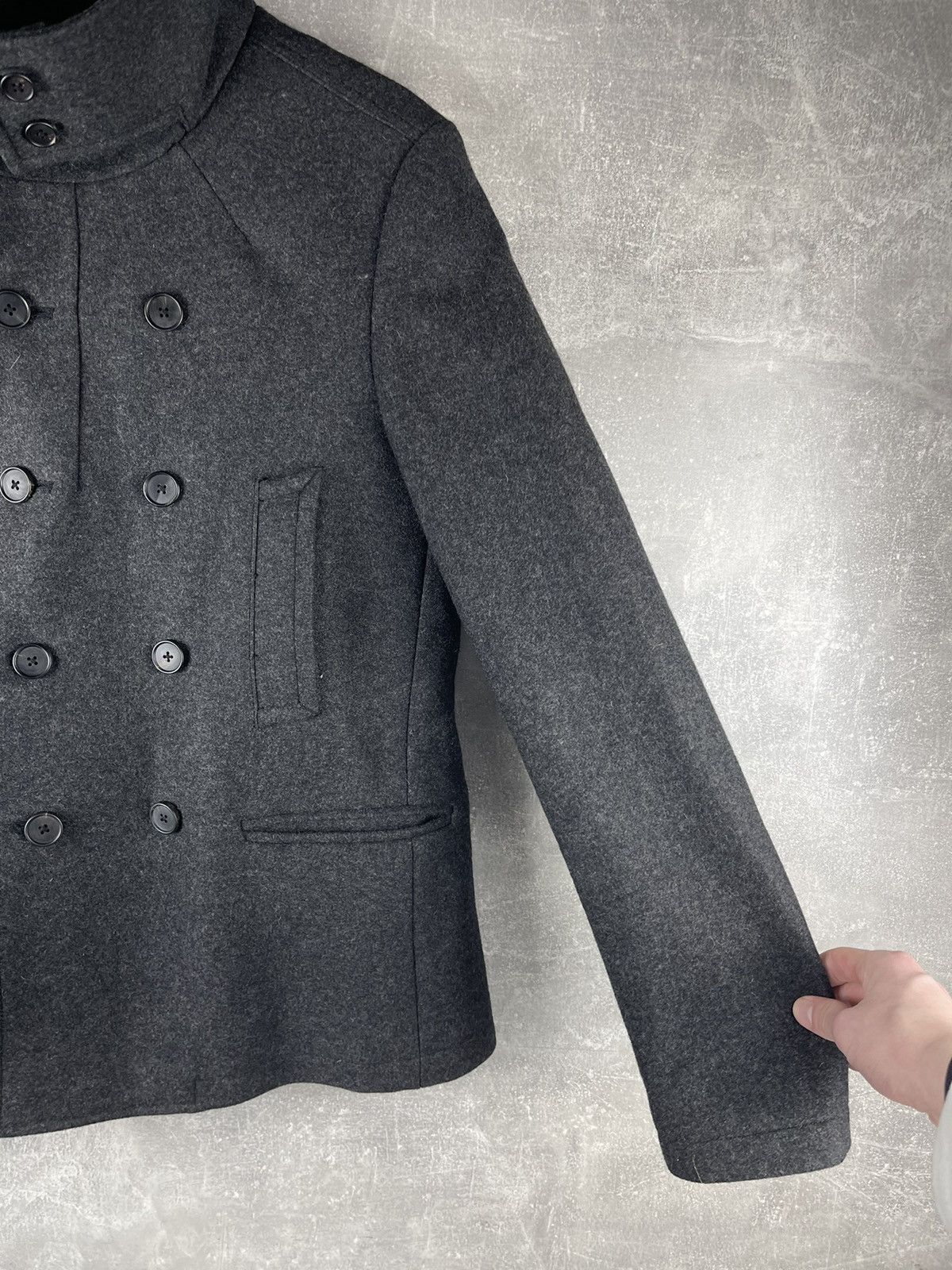 Allsaints AllSaints Spitalfields Double Breasted Wool Peacoat Jacket Size US L / EU 52-54 / 3 - 4 Thumbnail