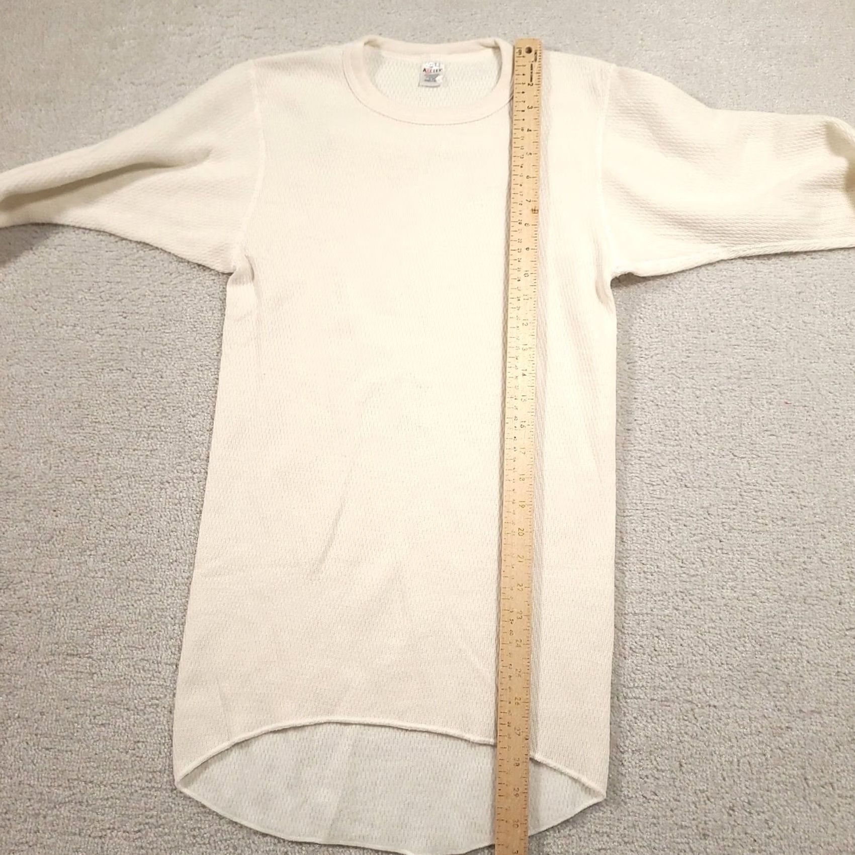 Vintage VINTAGE Arctex Thermal Long Sleeve Shirt Ivory Large Men's 90s Cotton Knit Crew Neck Haberdashery Style Size US L / EU 52-54 / 3 - 5 Thumbnail