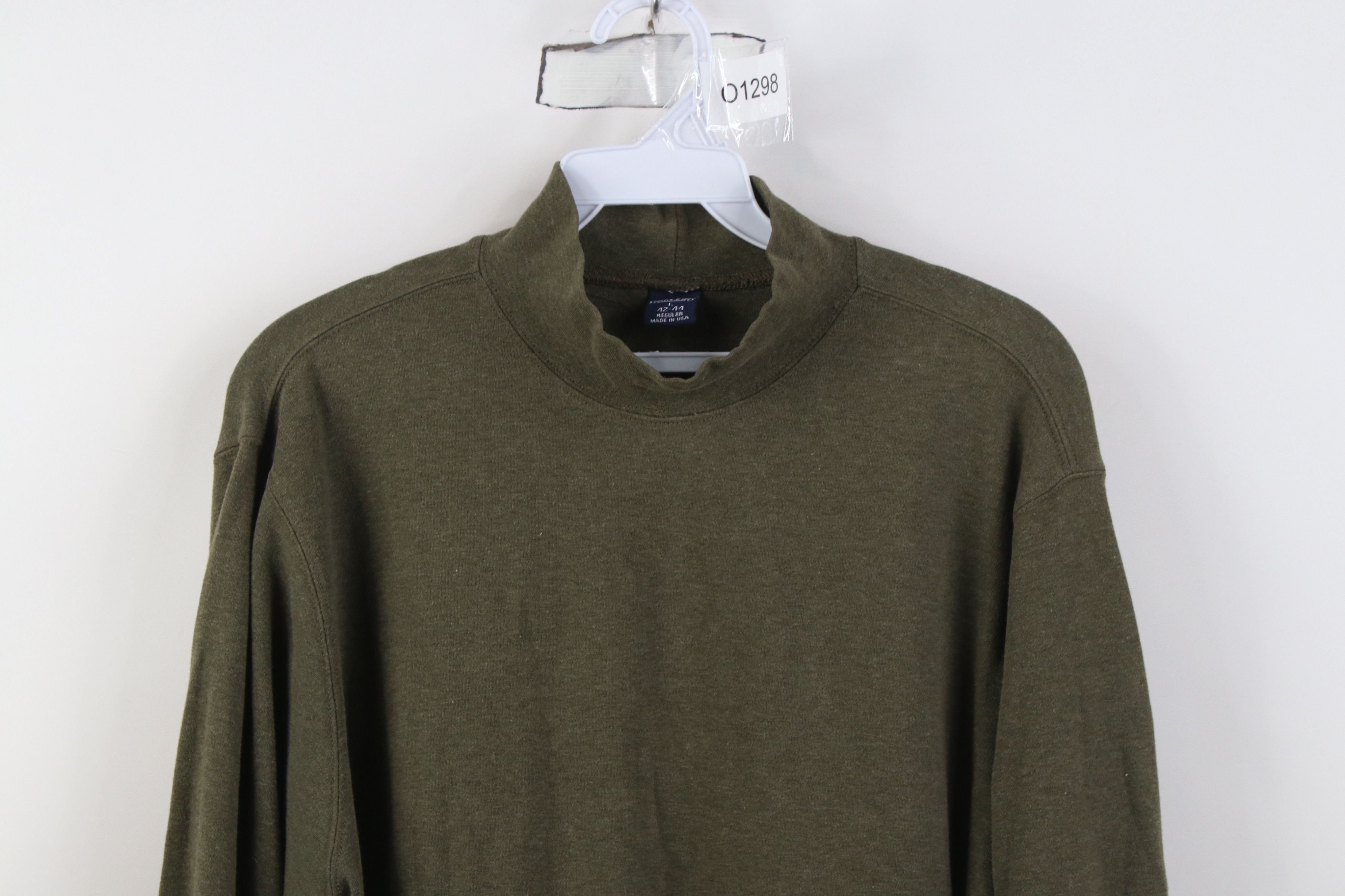 Lands' End Vintage 90s Lands End Mock Neck Long Sleeve T-Shirt USA Size US L / EU 52-54 / 3 - 2 Thumbnail
