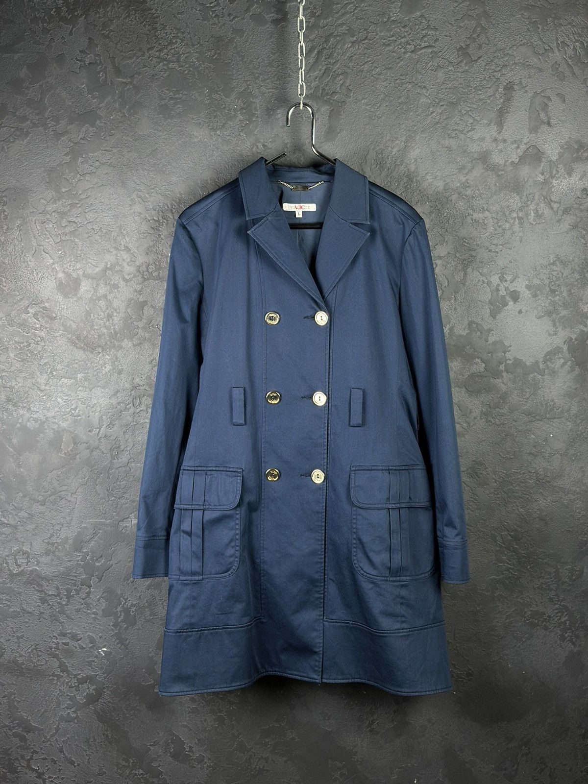 Versace Vintage Versace Jeans Couture 90s Trench Coat jacket Size L / US 10 / IT 46 - 1 Thumbnail