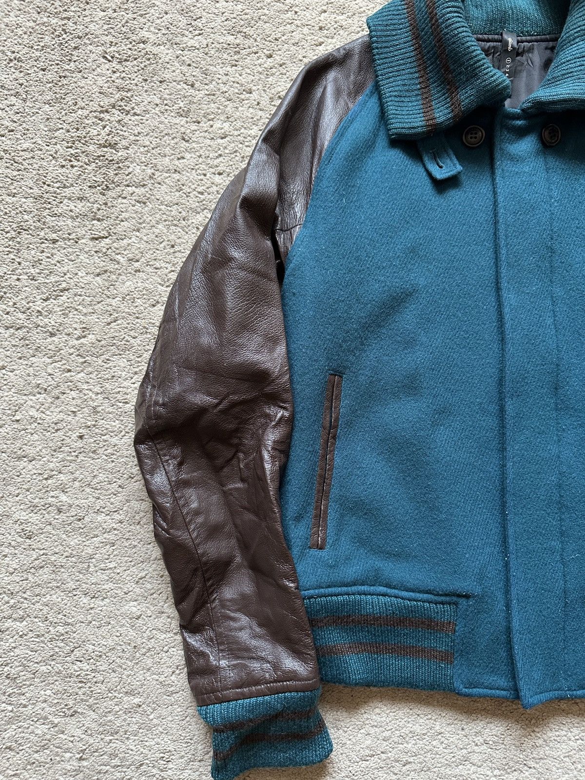 If Six Was Nine 2000s Vintage qlamb Japan Leather Sleeve Varsity Jacket Size US S / EU 44-46 / 1 - 3 Thumbnail