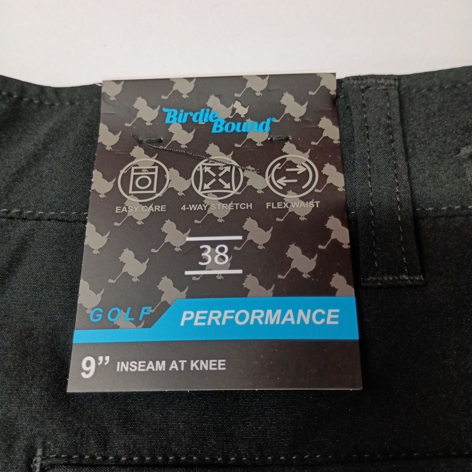 Other Birdie Bound Cargo Shorts Mens 38x9 Black Stretch Flex Waist Size US 38 / EU 54 - 6 Thumbnail