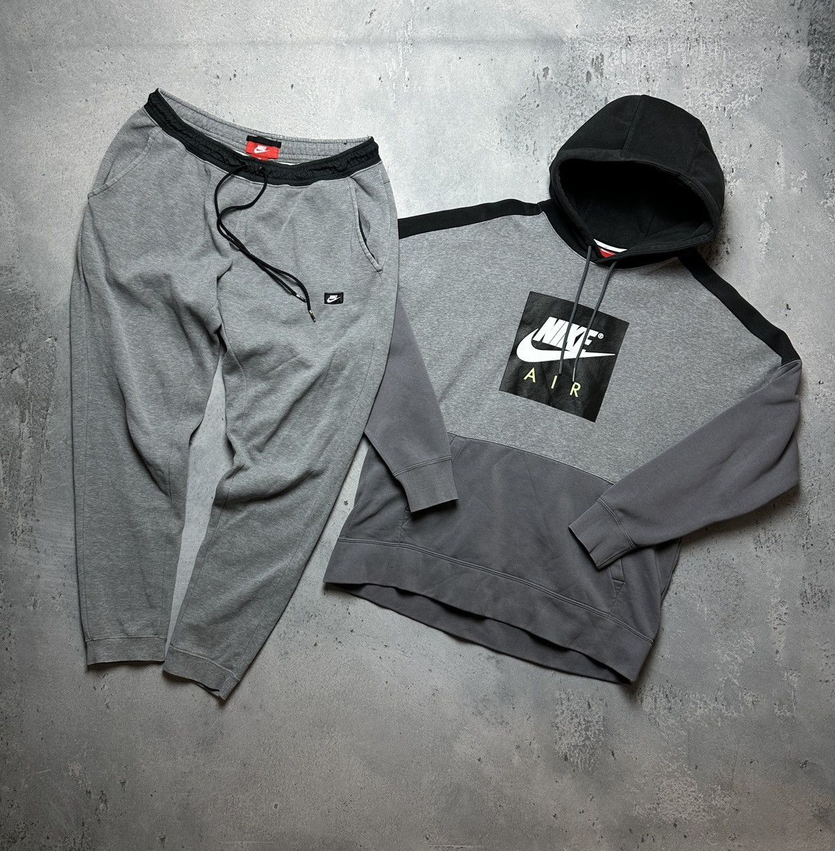 Nike Grey Nike AIR Cotton Fleece Suit Oversize Drill Track Suit Size US XL / EU 56 / 4 - 25 Thumbnail