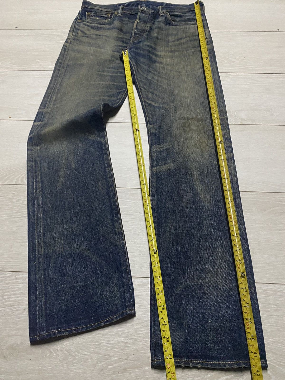 Levi's Vintage Levis 501 Y2K Mud Wash Distressed Slim Fit jeans Size US 32 / EU 48 - 16 Thumbnail