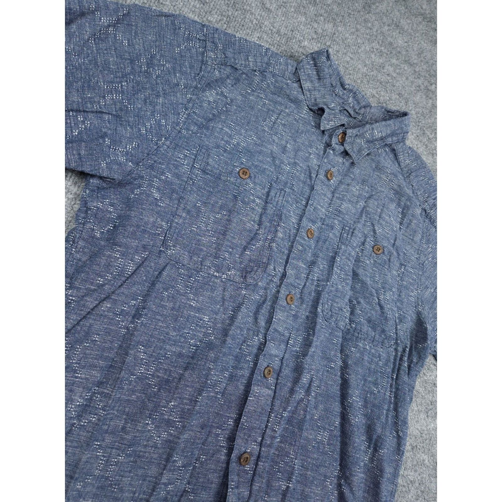 Patagonia PATAGONIA Back Step Shirt Men's M Blue Short Sleeve Hemp Cotton Lightweight Button-Up Casual Fall Spring Summer Size US M / EU 48-50 / 2 - 3 Thumbnail