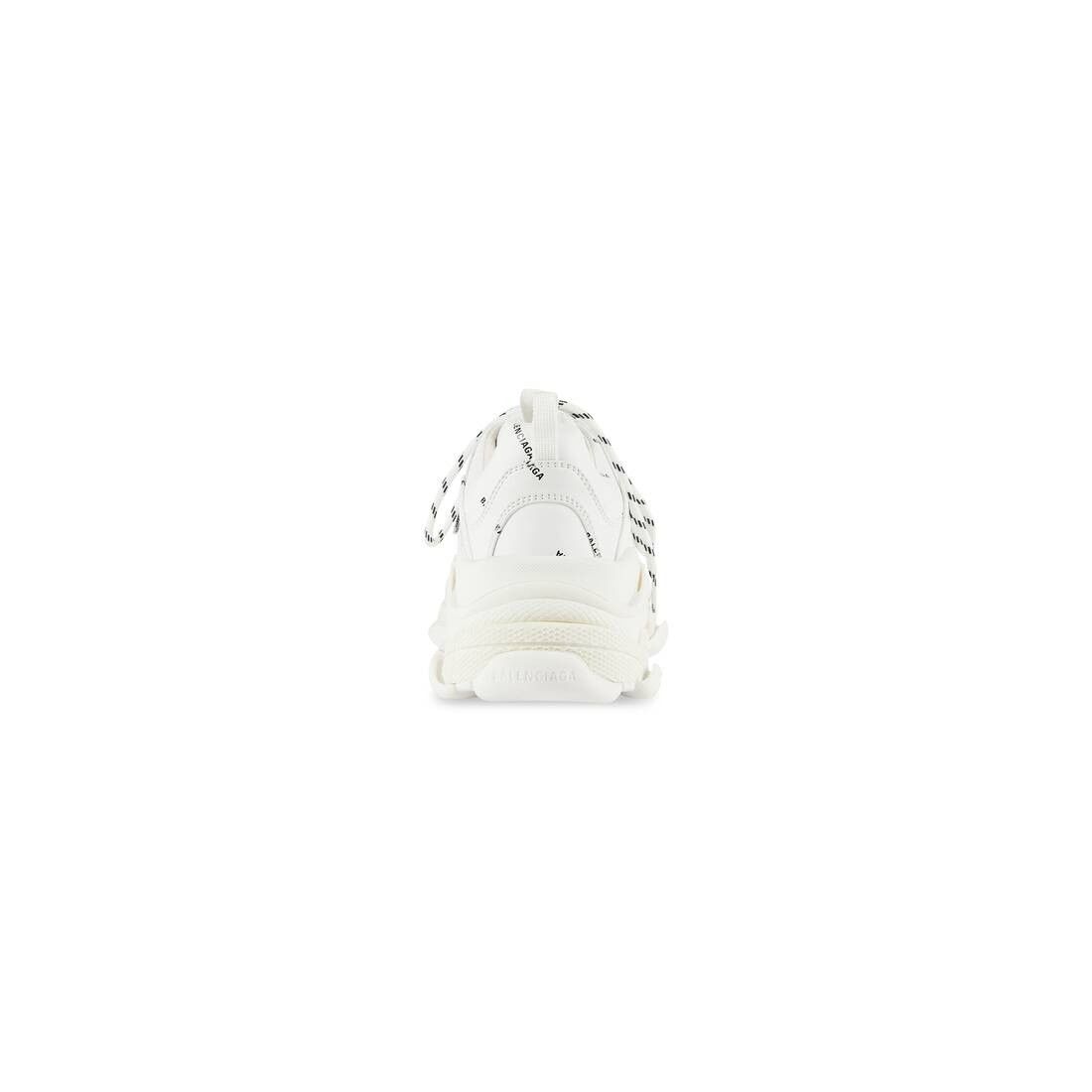 Balenciaga o1srvl11e0225 Triple S Sneakers Allover Logo in White Size US 12 / EU 45 - 4 Thumbnail