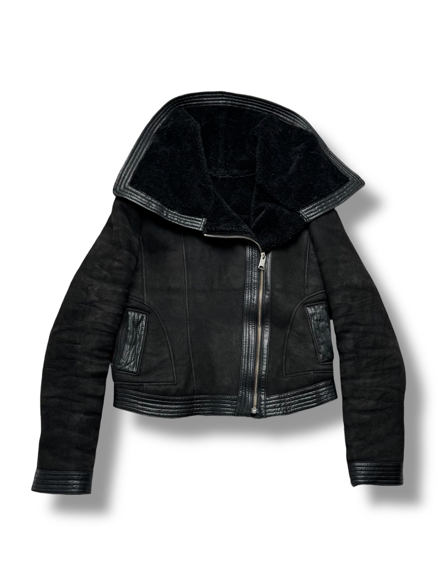 Vintage Y2K Real Sheepskin Cropped Jacket(V412) Size S / US 4 / IT 40 - 1 Thumbnail