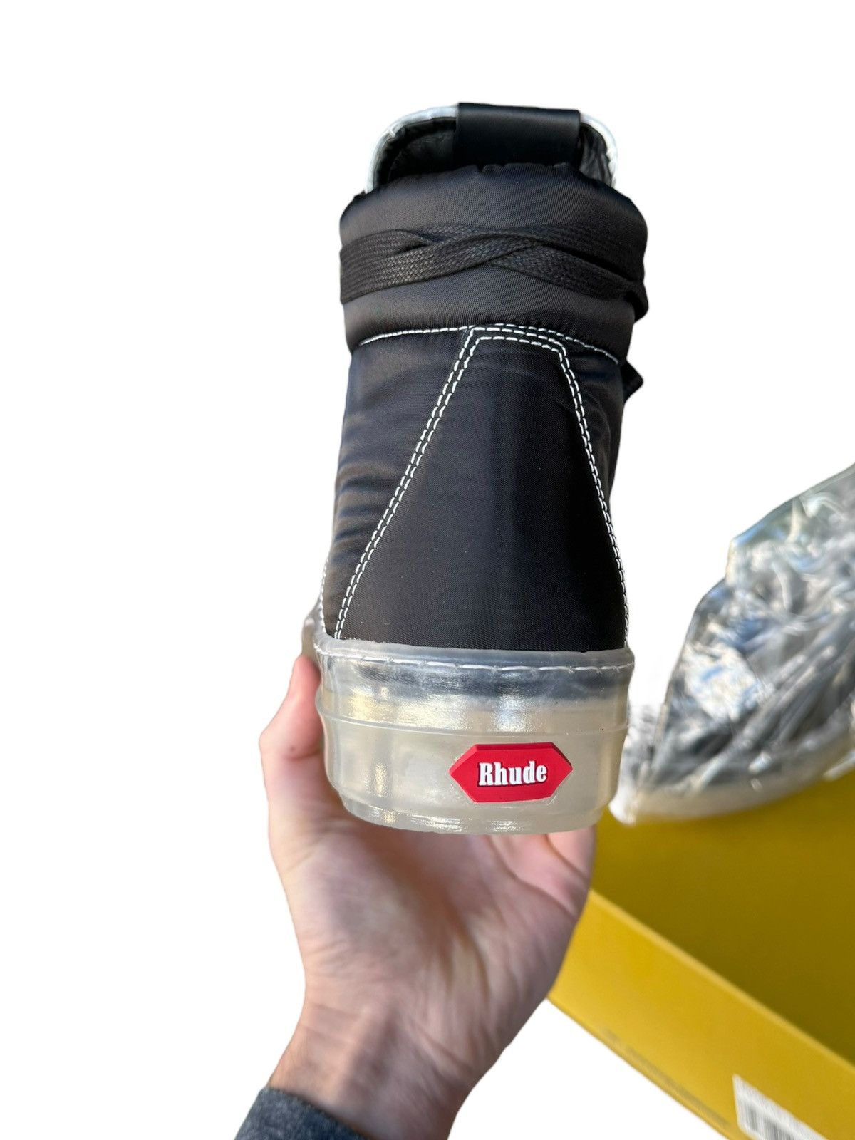 Rhude V1 Black Hi Translucent Sole Size US 9 / EU 42 - 9 Thumbnail