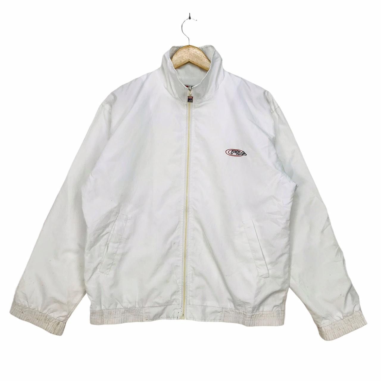 Fila Vtg FILA Zip Up Jacket Sweater Big Logo Spell Out Size US L / EU 52-54 / 3 - 1 Thumbnail
