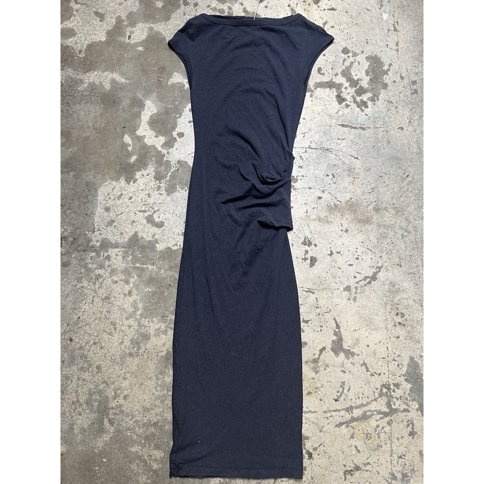 James Perse STANDARD JAMES PERSE Black Ruched Sleeveless Dress 2 M Cowl Size M / US 6-8 / IT 42-44 - 2 Thumbnail