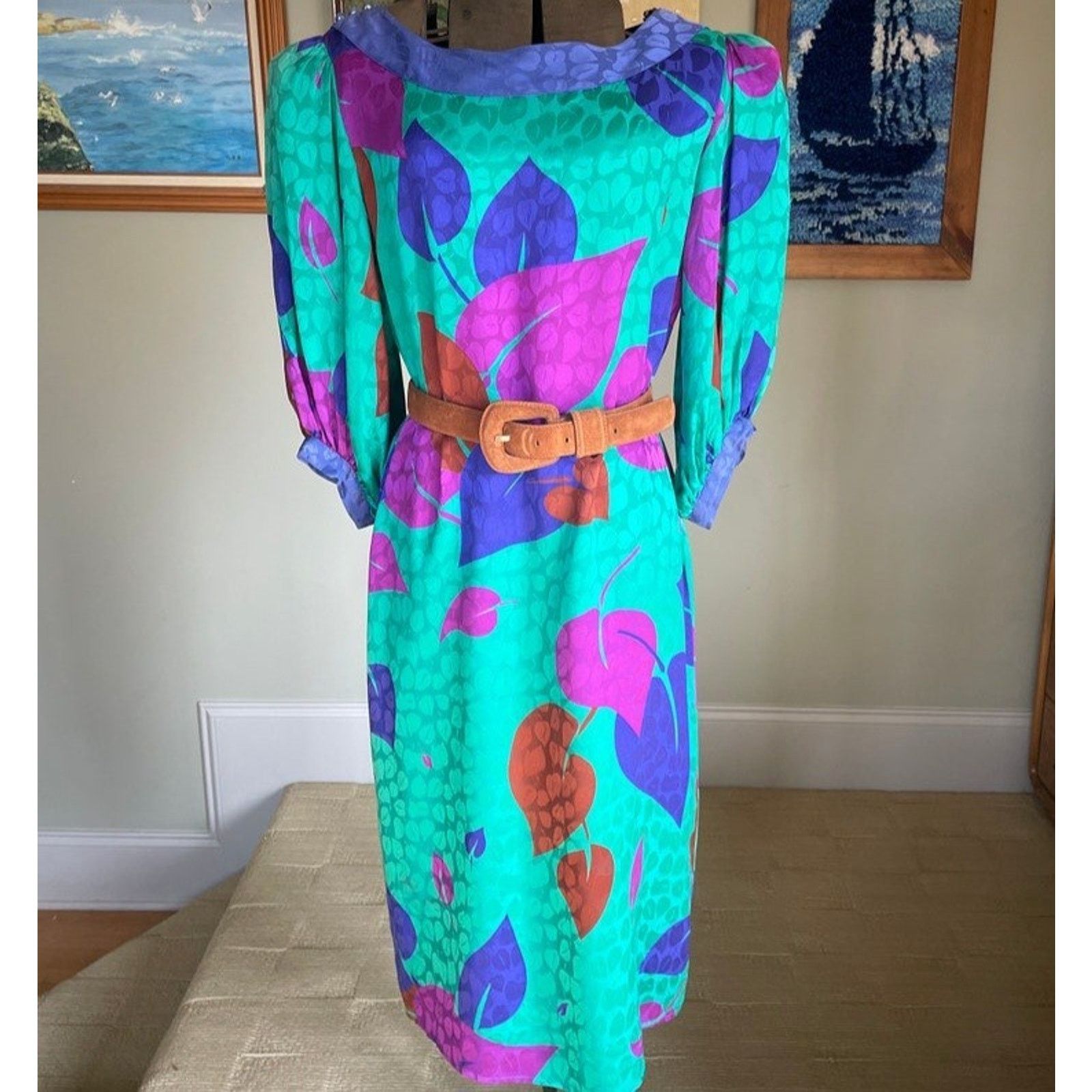I. Magnin Vintage 90’s I. Magnin Flora Kung Silk Fancy Dress Size 2 Size XS / US 0-2 / IT 36-38 - 3 Thumbnail