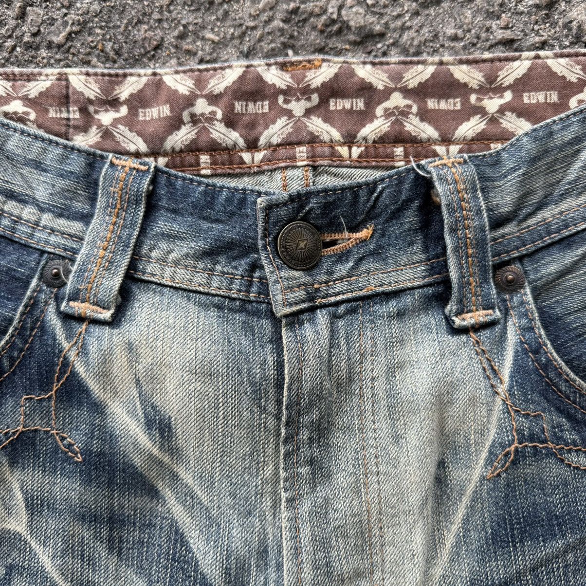 Edwin Vintage Edwin Flare distressed jeans denim pants Size US 36 / EU 52 - 7 Thumbnail