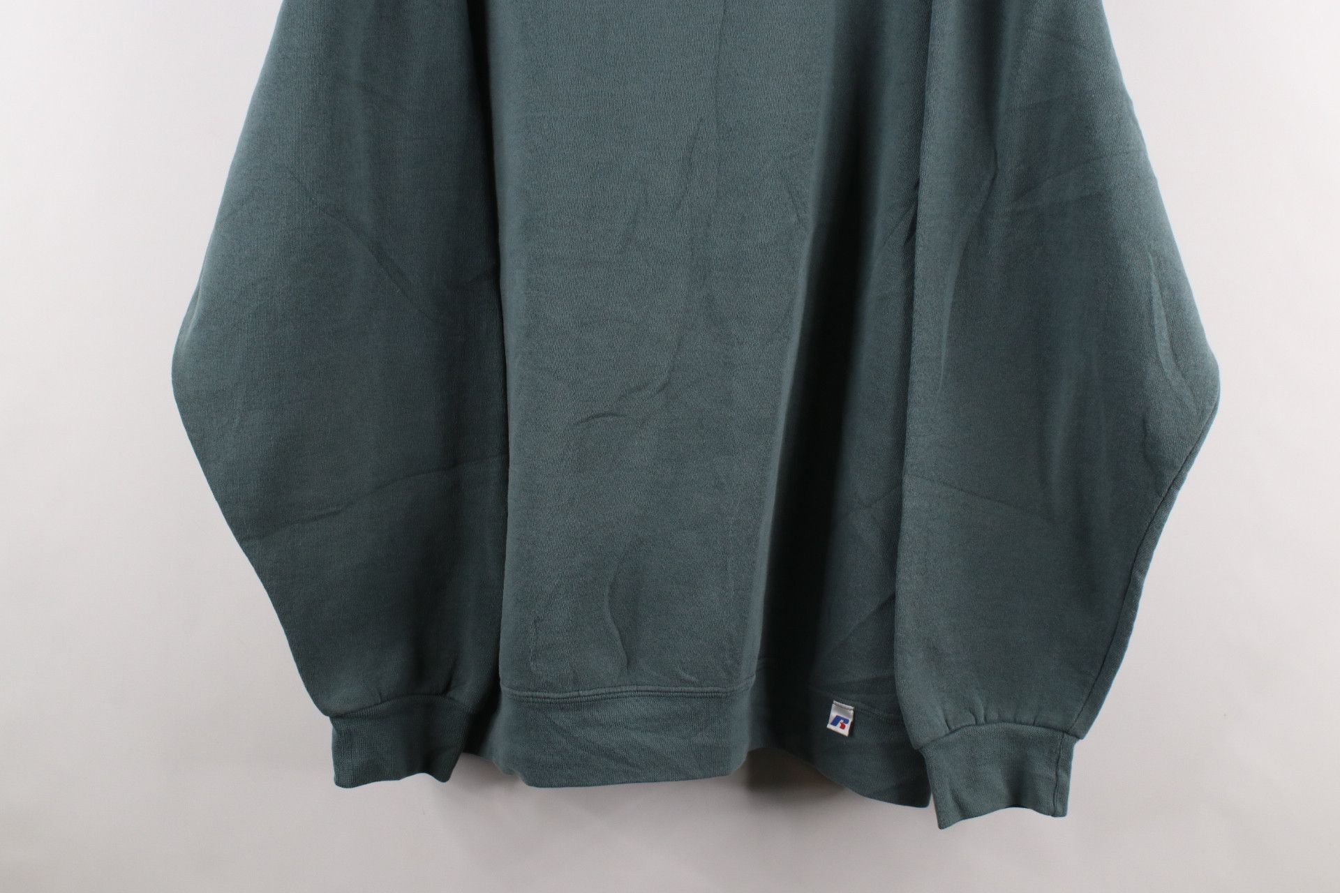 Russell Athletic Vintage 90s Russell Athletic Blank Crewneck Sweatshirt Green Size US XL / EU 56 / 4 - 3 Thumbnail