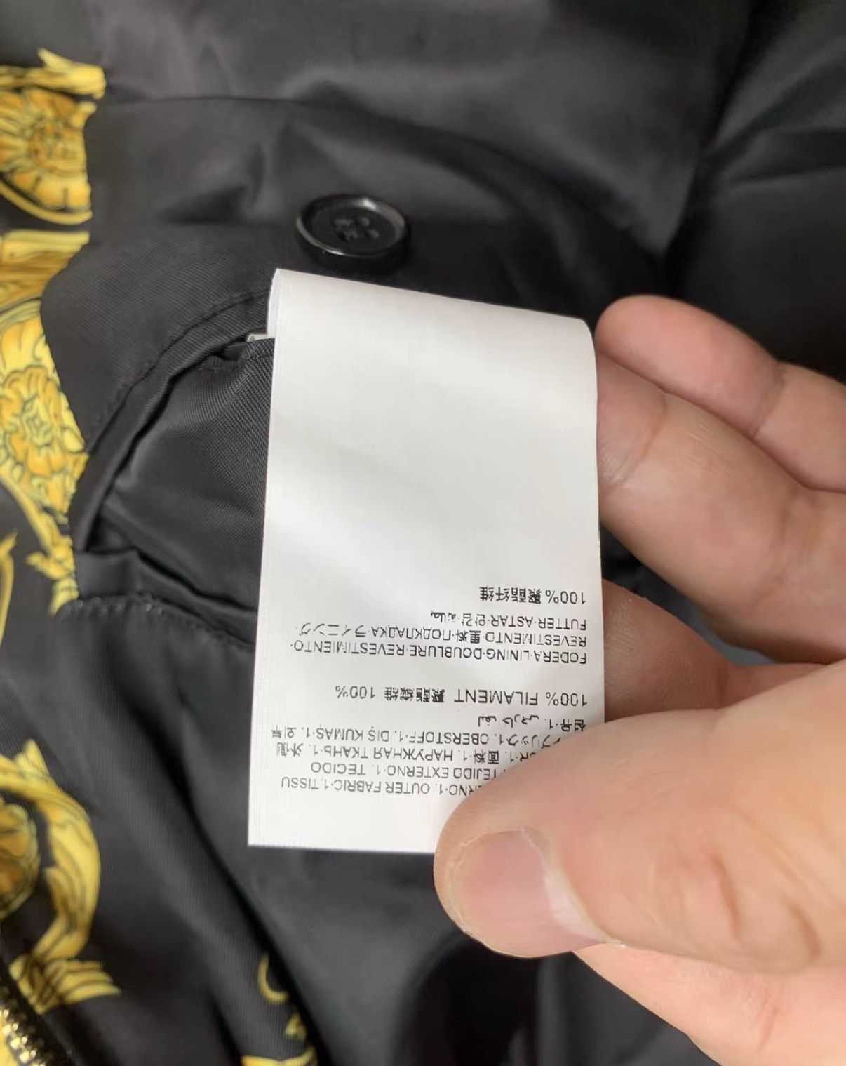 Versace VERSACE Baroque Print Stand Collar Padded Jacket Size US M / EU 48-50 / 2 - 7 Thumbnail