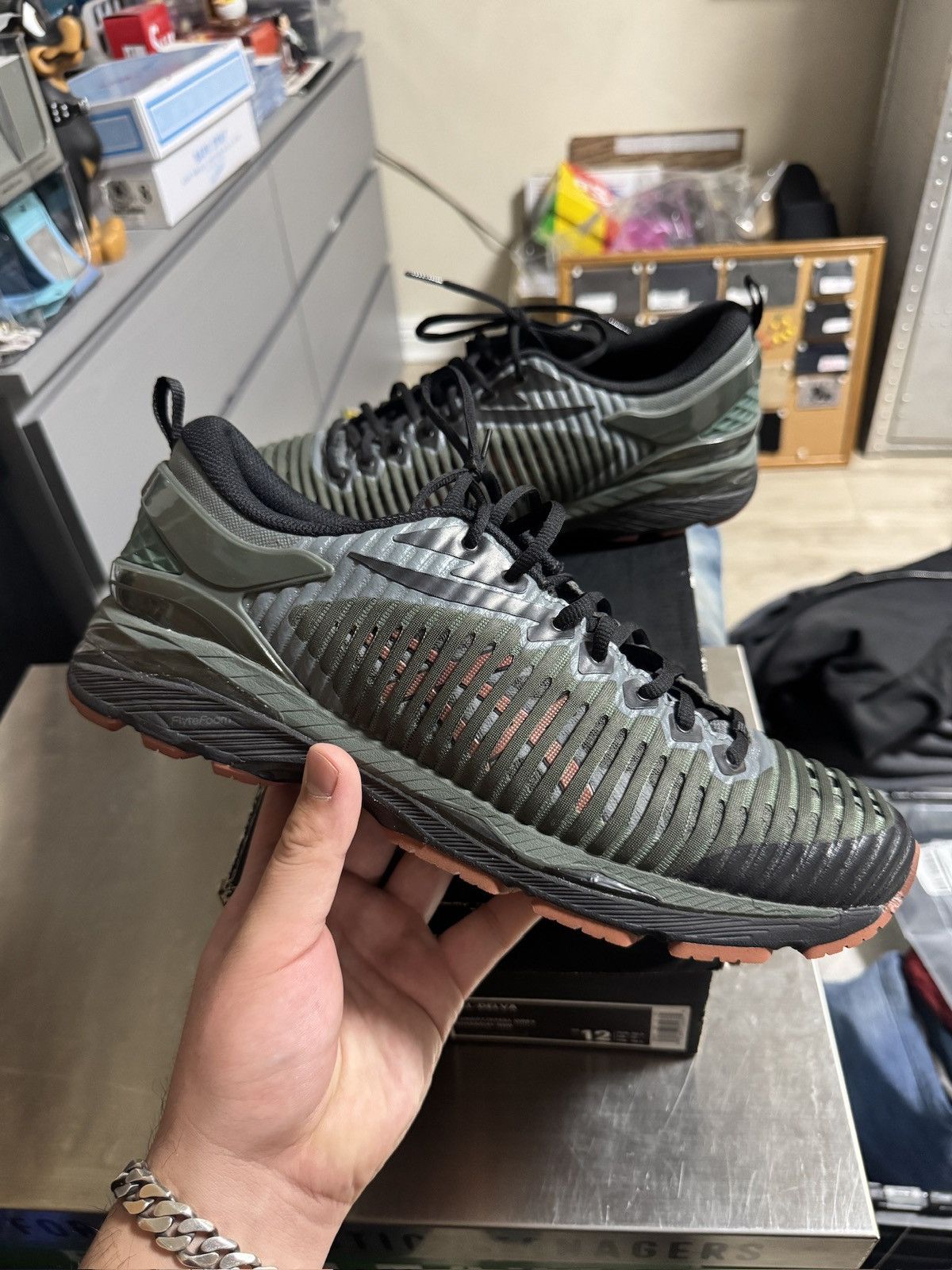 Asics × Kiko Kostadinov 2018 Kiko Kostadinov Asics Gel Delva 1 Forest Green Size 12 Size US 12 / EU 45 - 1 Thumbnail