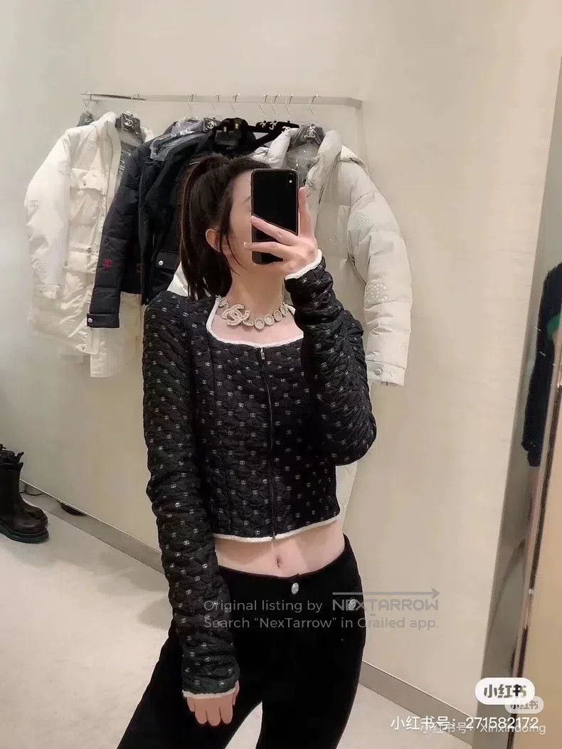 Chanel Chanel Black embroidered full-print double C square collar Size XXS / US 00 / IT 34 - 9 Thumbnail