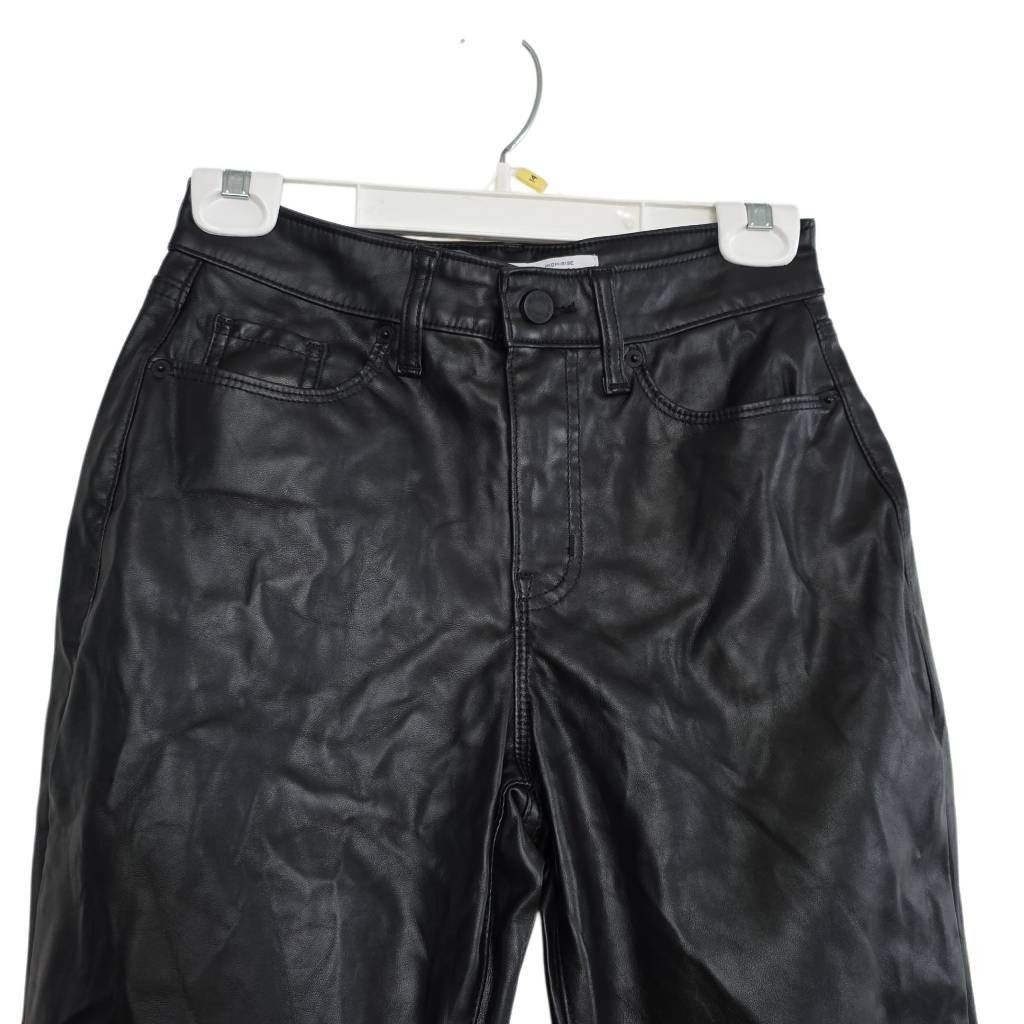 Old Navy Old Navy Women's Size 2 Black High Rise O.G. Straight Faux L Size 26" / US 2 / IT 38 - 6 Thumbnail