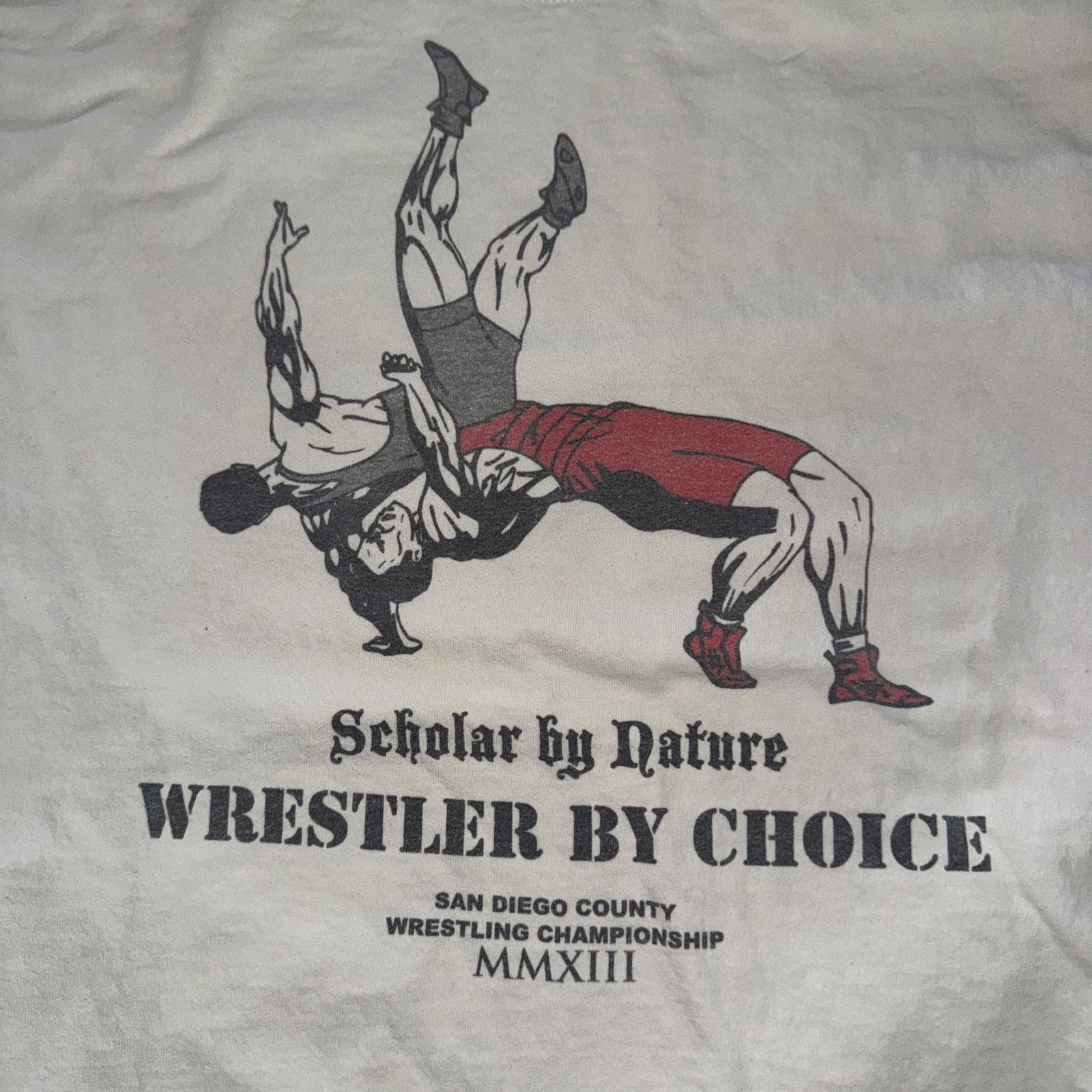 Vintage Vintage Wrestling T-Shirt Medium 18x26 White Greco Wrestling Size US M / EU 48-50 / 2 - 2 Thumbnail