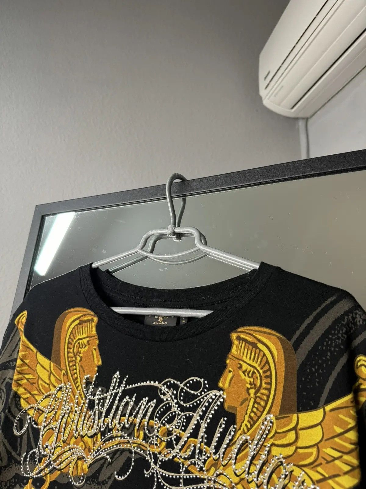 Ed Hardy × Vintage Vintage Ed Hardy by Christian Audigier tee polo avangarde Size US L / EU 52-54 / 3 - 6 Thumbnail