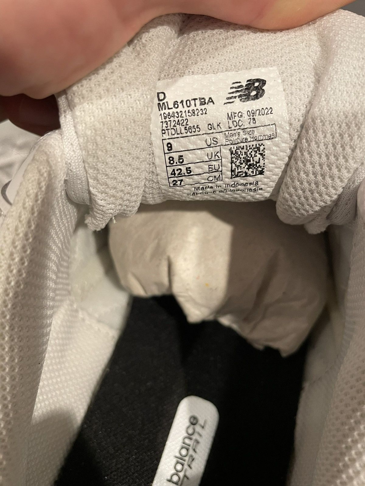New Balance New Balance 610 Nimbus Cloud White Black Size 9 Men’s Size US 9 / EU 42 - 6 Thumbnail