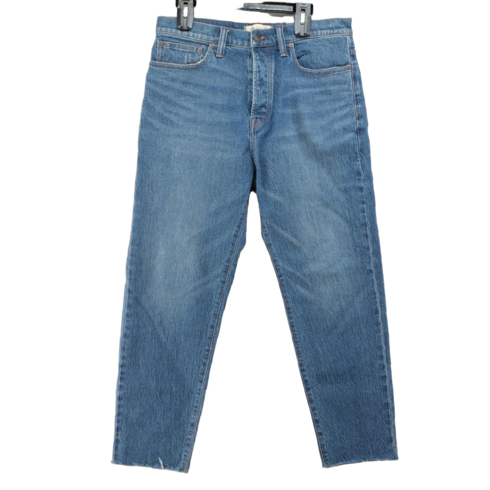Madewell Madewell Jean Button Fly High Rise Distressed Medium Wash Womens Size 34 Size 24" / US 00 / IT 34 - 1 Thumbnail