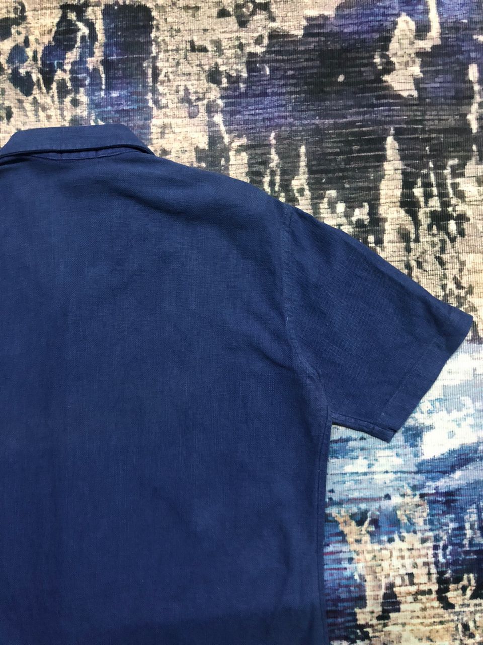 Gucci Vintage 50s/60s Gucci Indigo Casual Shirts Short Sleeve Size US L / EU 52-54 / 3 - 9 Thumbnail