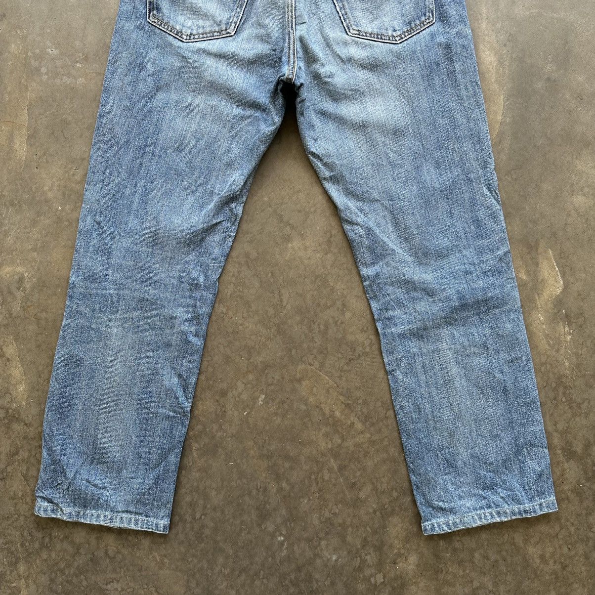 Japanese Brand Vintage Japanese Distress Faded Denim Jean Pant W33 Size US 33 - 10 Thumbnail