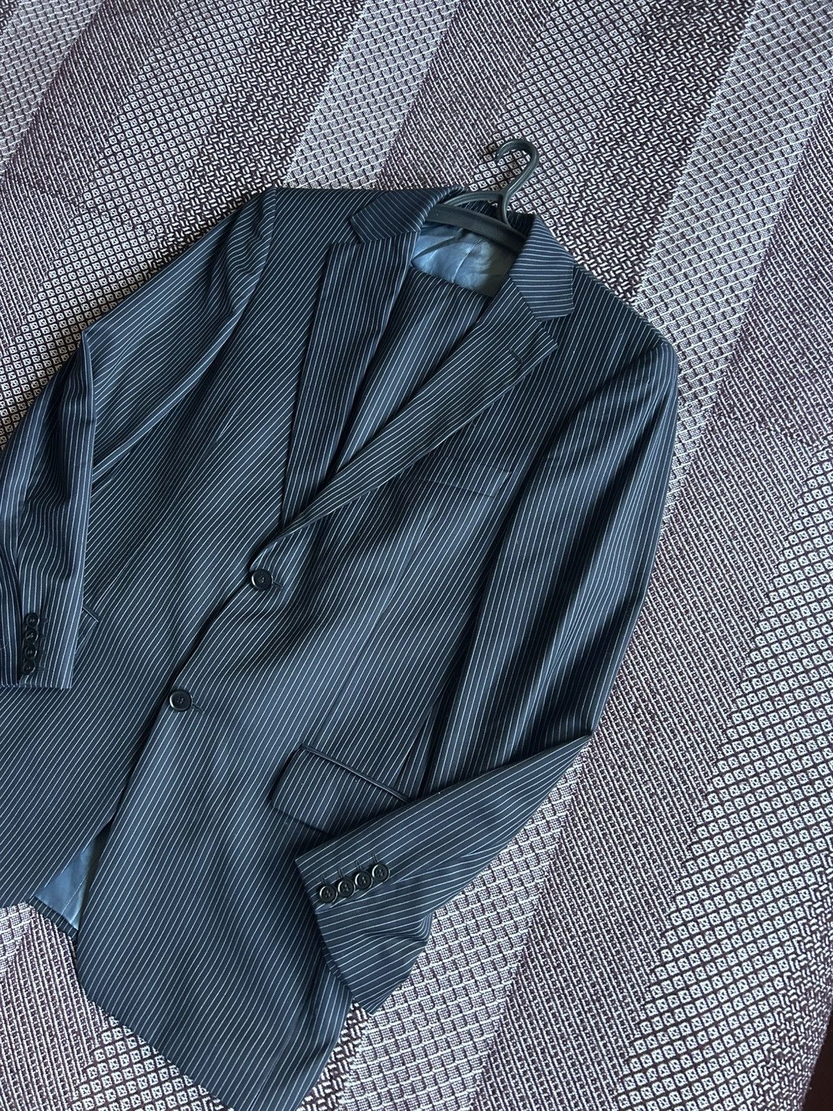 Hugo Boss Hugo Boss Striped Wool Suit Men’s Solid Style 48 Size Size 48R - 2 Thumbnail