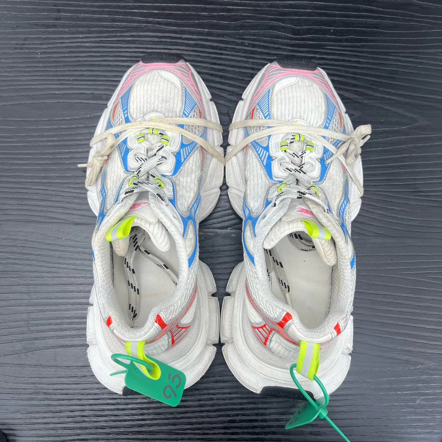 Balenciaga Balenciaga 3XL White Red Blue Colorblock 42 Size US 9 / EU 42 - 7 Thumbnail