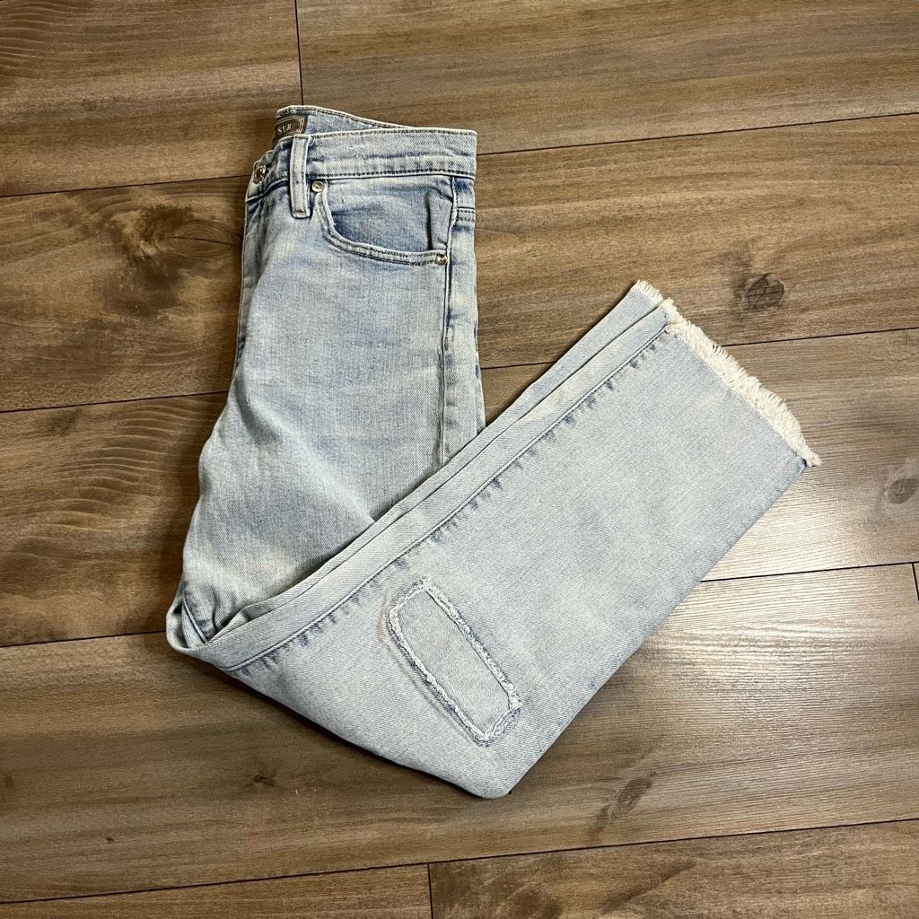 Anthropologie Point Sur by J Crew High Rise Slim Boyfriend Distressed Jean Size 27" / US 4 / IT 40 - 1 Thumbnail