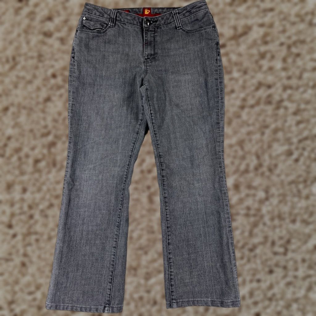 Vintage Sasson Womens Jeans Bootcut Cotton Blend 31x28 Gray Denim 2010s Fall Summer Spring Winter Regular Fit Size 32" / US 10 / IT 46 - 1 Thumbnail
