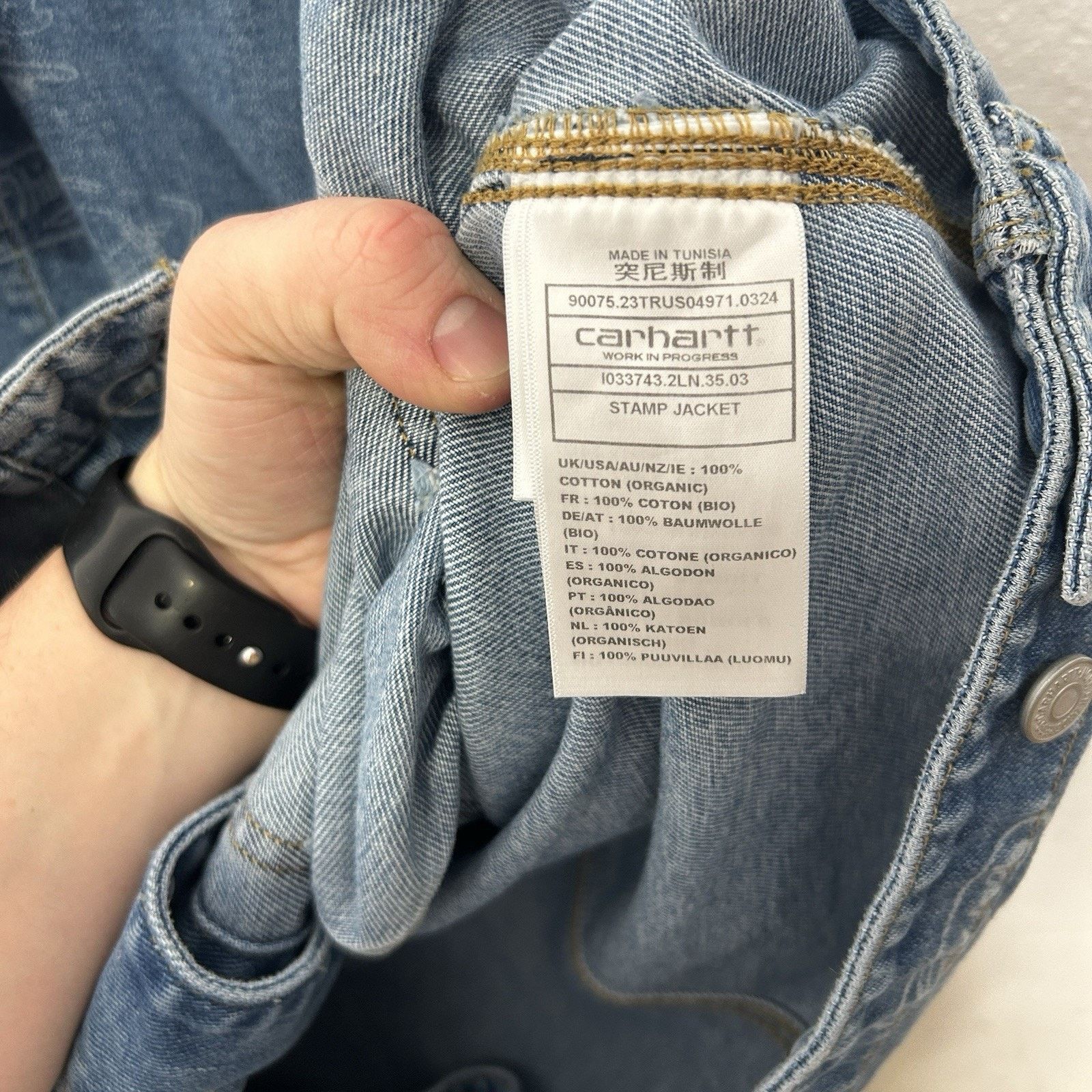 Carhartt Carhartt WIP Denim Stamp Print Jacket “Blue” 1033743 Size US M / EU 48-50 / 2 - 13 Thumbnail