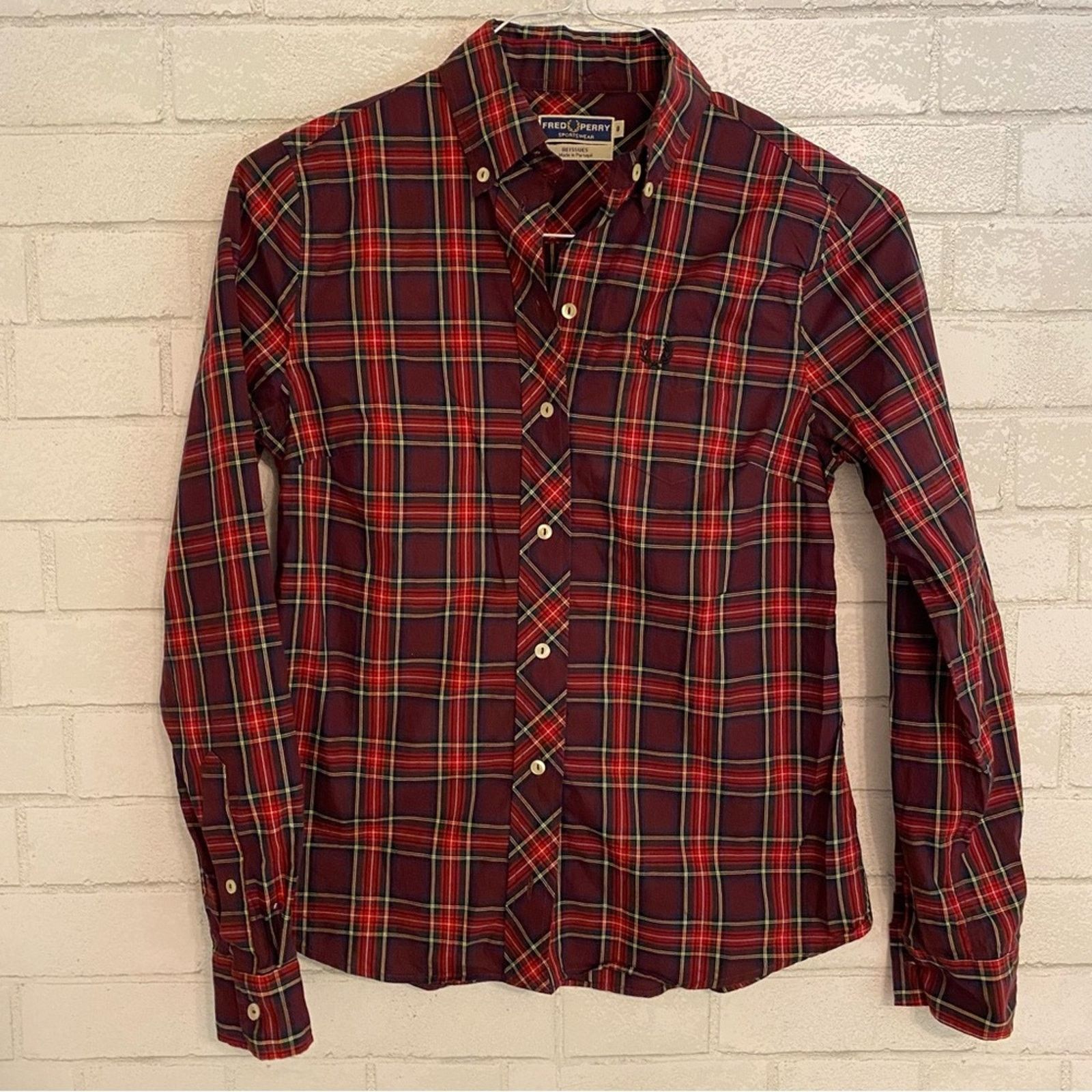 Fred Perry Fred Perry Reissues Womens Button Down Tartan Shirt RED 6/8 Size M / US 6-8 / IT 42-44 - 2 Thumbnail
