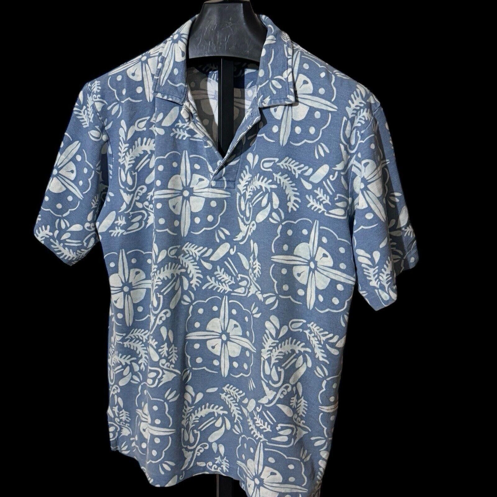 Polo Ralph Lauren Vintage Ralph Lauren Blue IKAT Print Polo Shirt Sz L Size US L / EU 52-54 / 3 - 1 Thumbnail