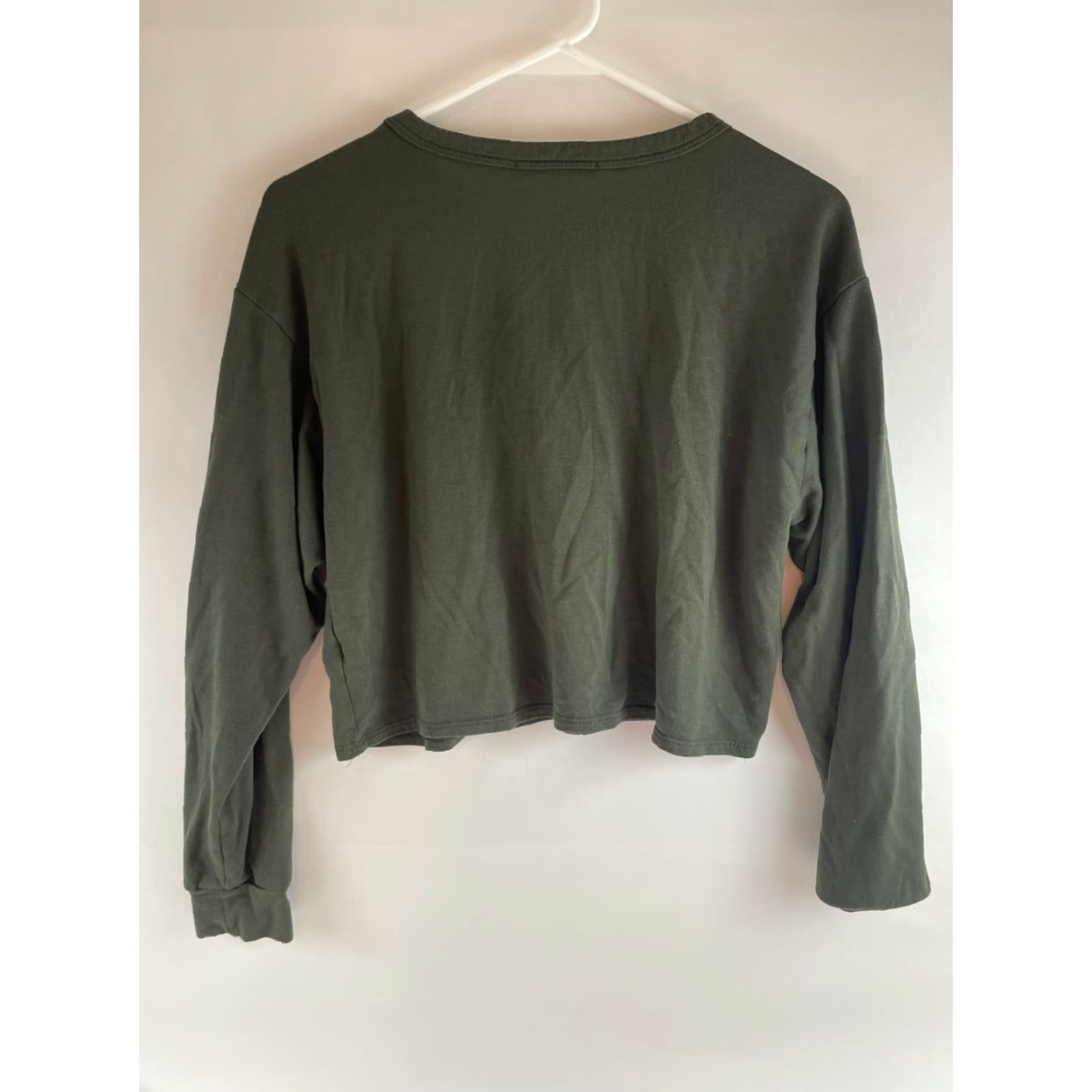 Vintage GAZE Cropped Top Womens Size M Green Start Each Day with a Grateful Heart Size M / US 6-8 / IT 42-44 - 2 Thumbnail