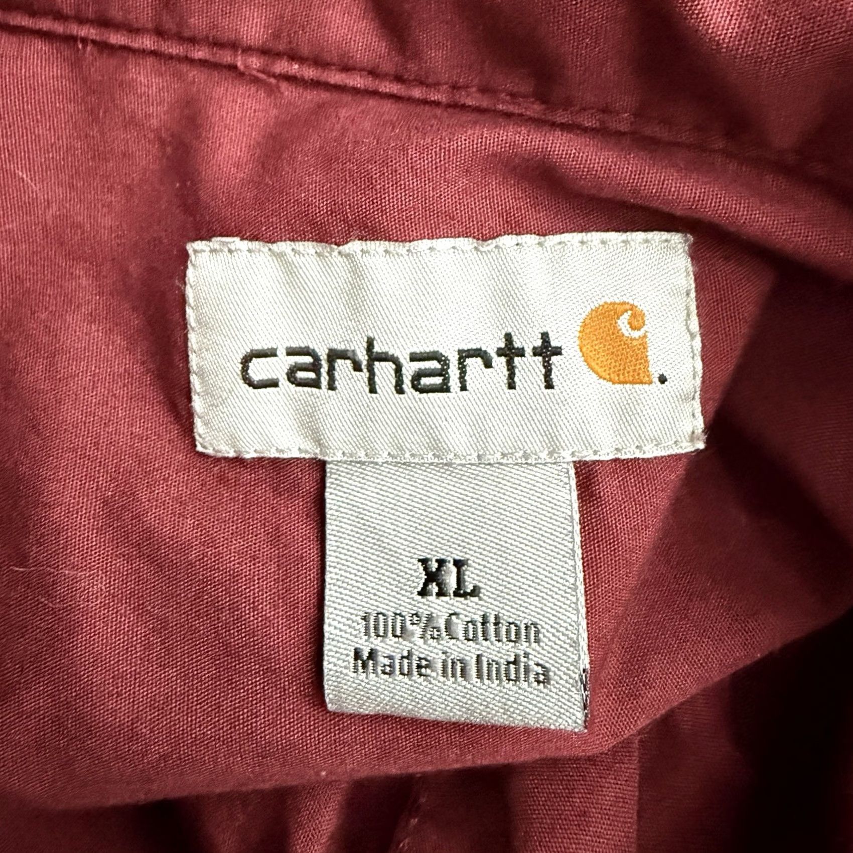 Carhartt Carhartt Shirt Mens XL Red 100% Cotton Long Sleeve Button-Down Casual Shirt Size US XL / EU 56 / 4 - 4 Thumbnail
