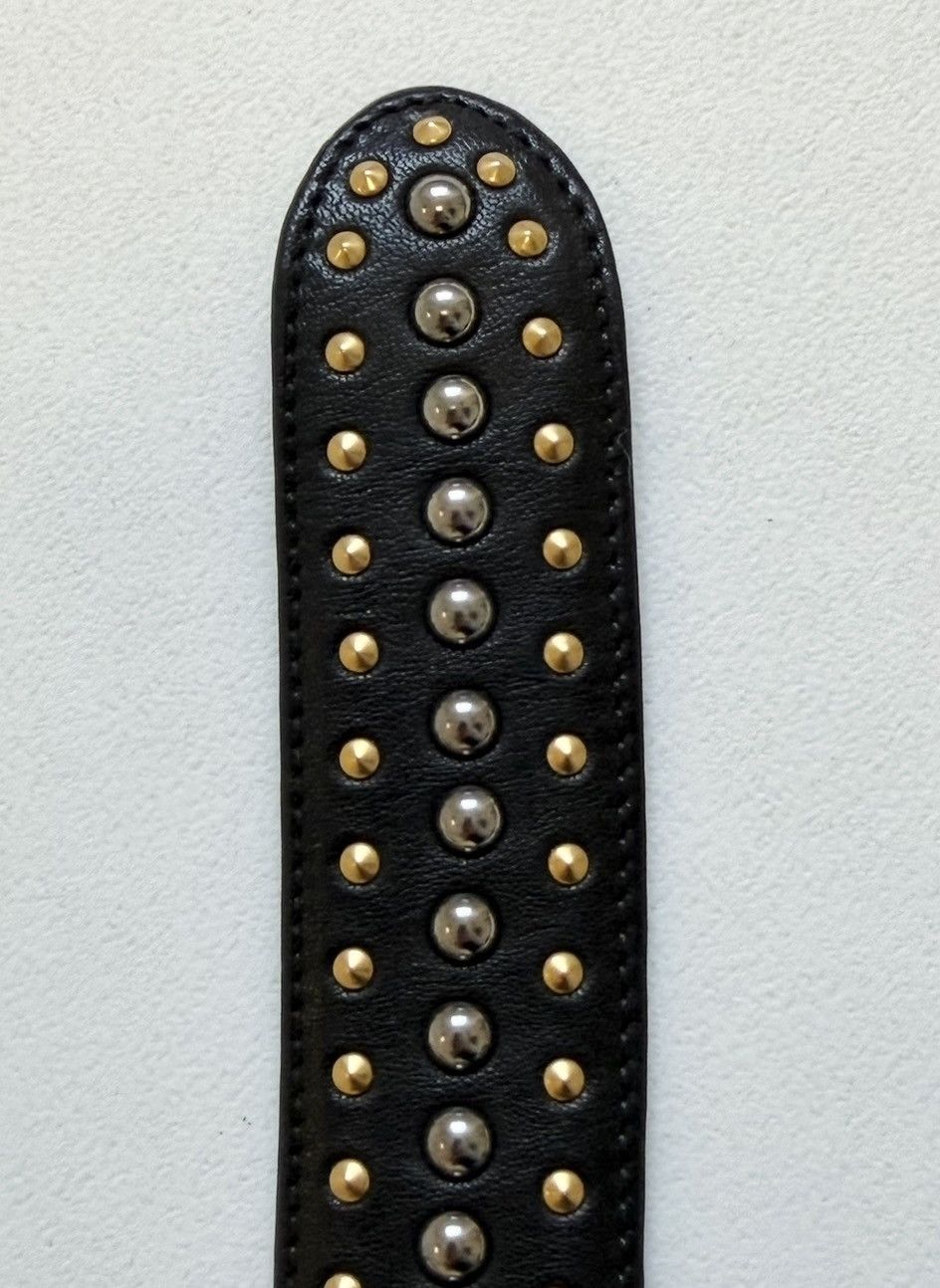 Prada Black Leather ‘Round Metal Studded’ Belt Size ONE SIZE - 16 Thumbnail