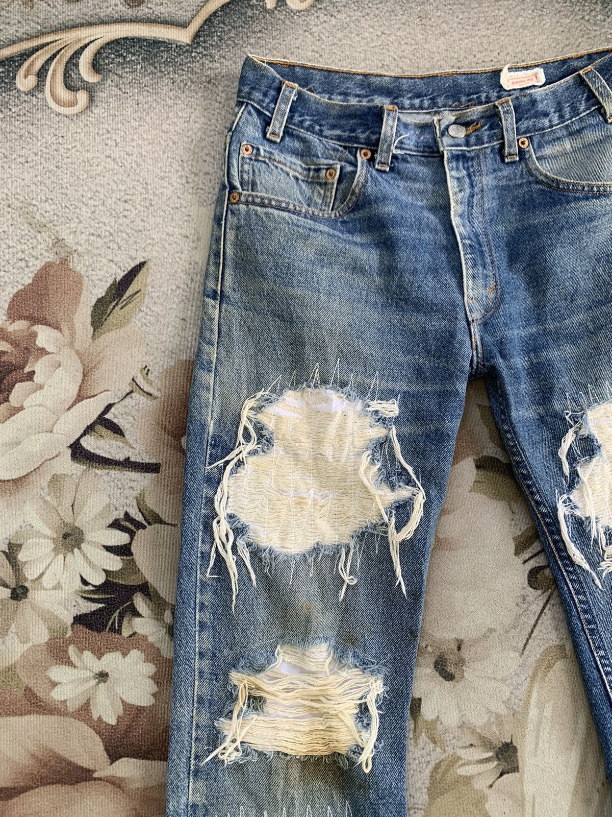 Levi's Levis Distressed 517 Sample Boot Cut Denim Pant Made in Usa Size US 30 / EU 46 - 6 Thumbnail
