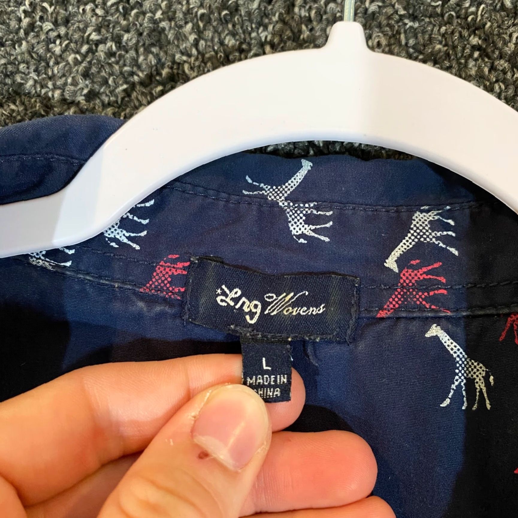 Vintage VINTAGE Lifted Research Group LRG Shirt Mens Large Short Sleeve Button Up Outdoor Giraffe Animals Blue Size US L / EU 52-54 / 3 - 2 Thumbnail