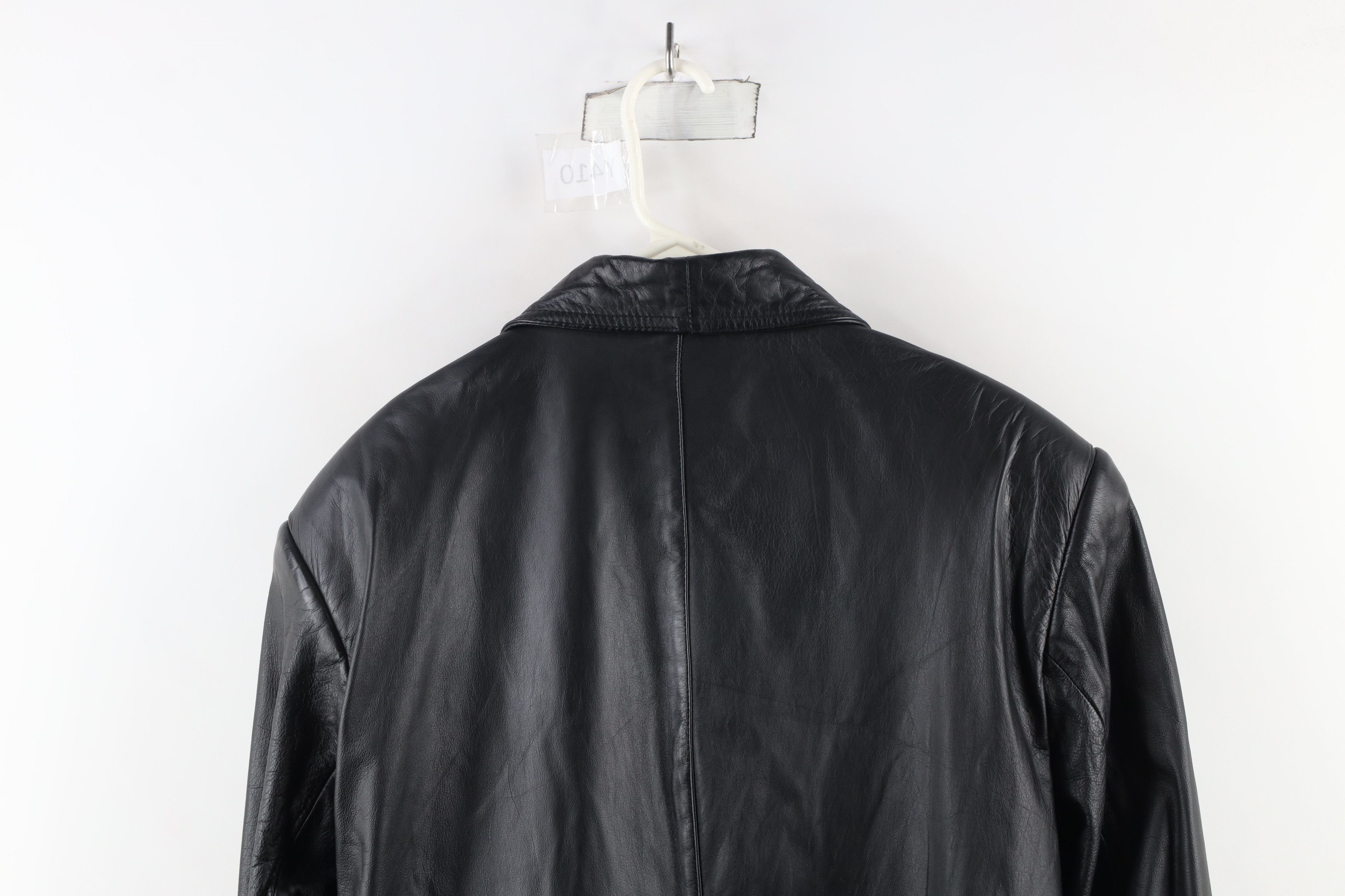 Vintage Vintage 90s Streetwear Gothic Leather Full Length Jacket Size L / US 10 / IT 46 - 15 Thumbnail