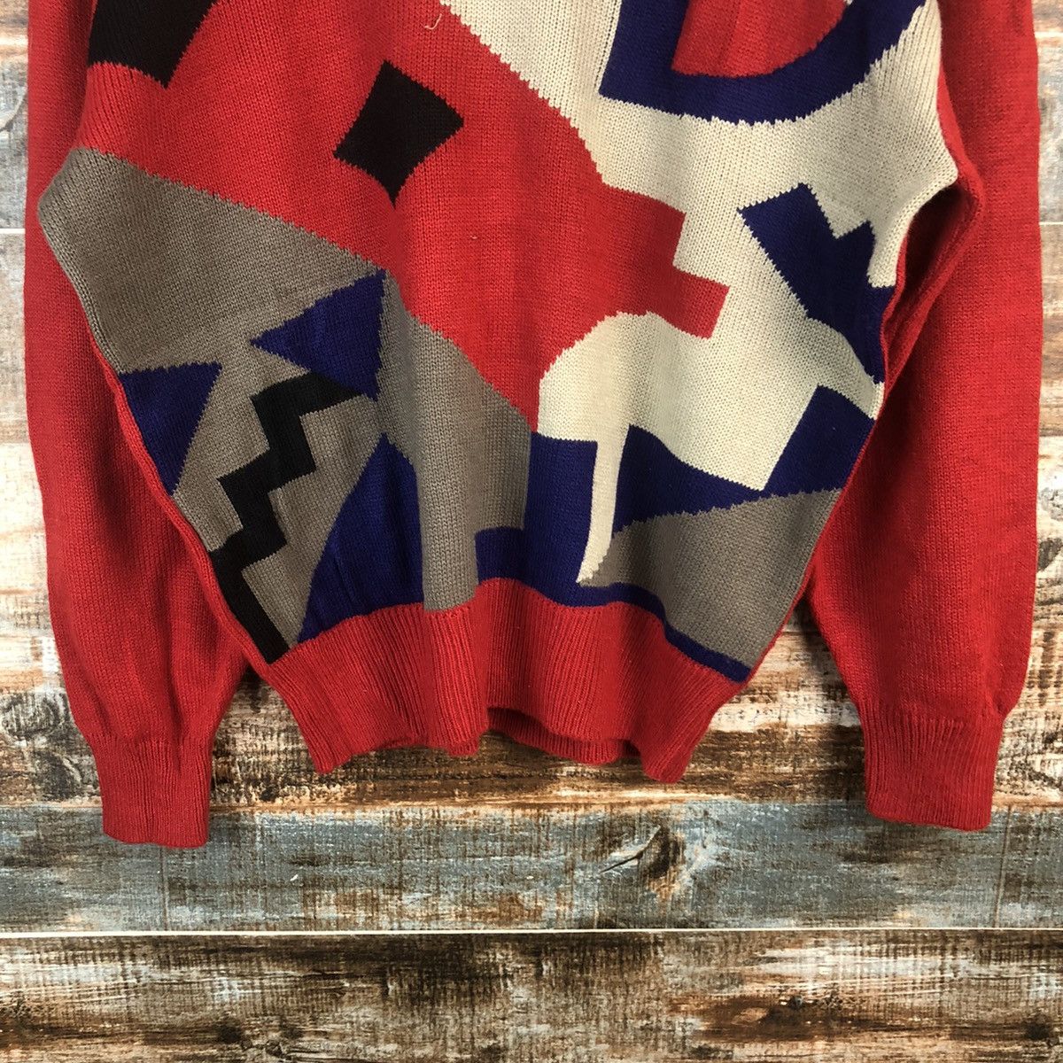 Homespun Knitwear DLL Japan vintage art Red Knitwear sweatshirt #C015 Size US S / EU 44-46 / 1 - 6 Thumbnail