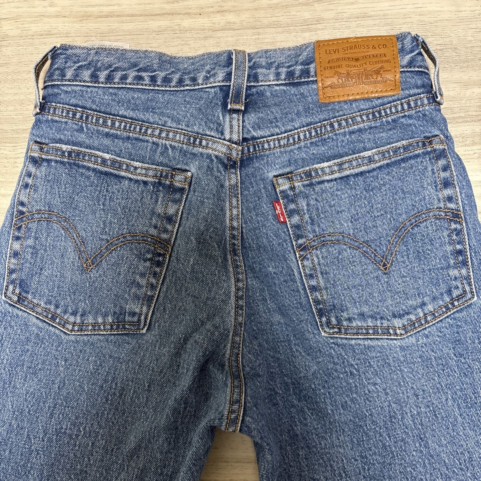 Levi's Levis Premium Wedgie Jeans Womens 25 Big E Hi Rise Tapered L Size 25" / US 0 / IT 36 - 2 Thumbnail