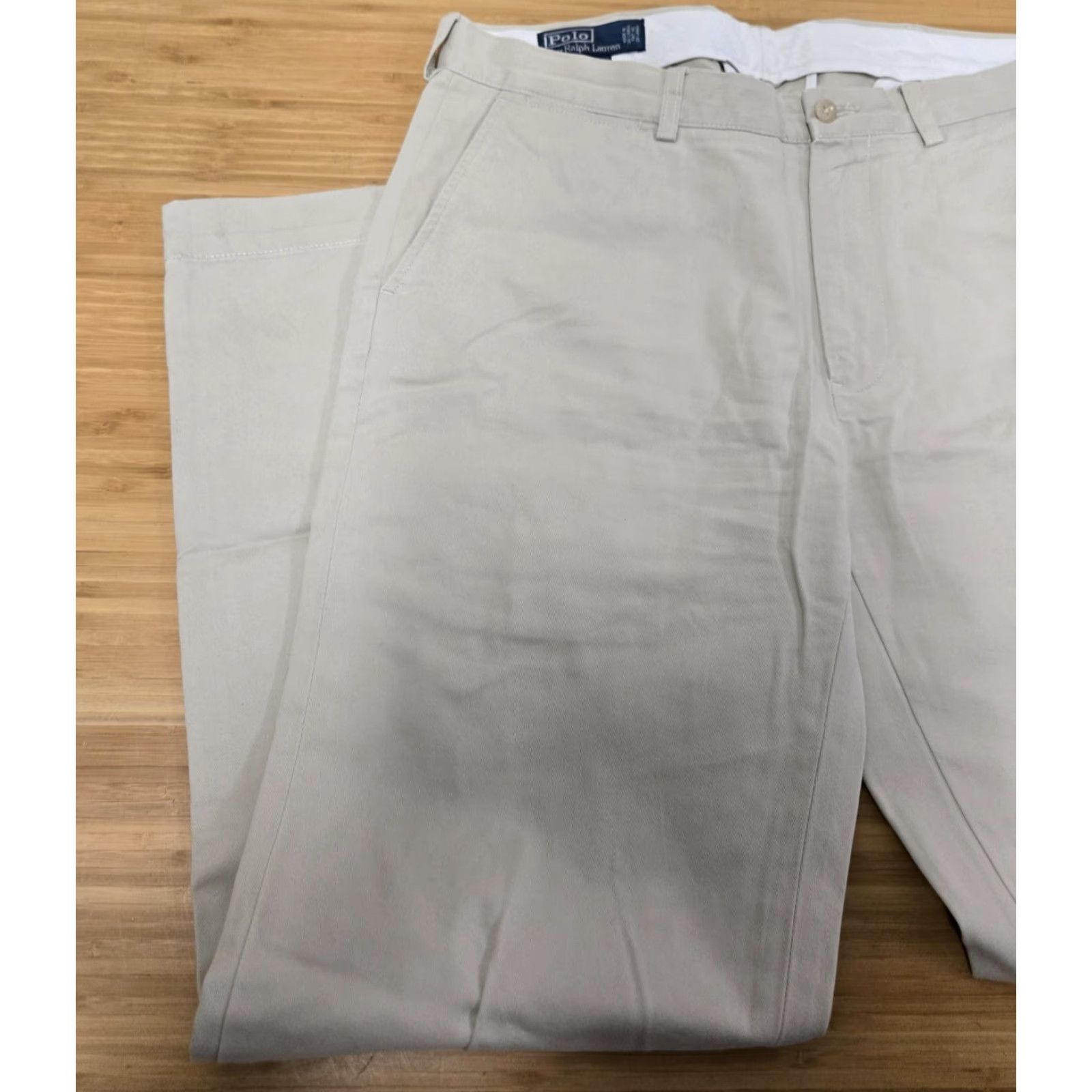 Polo Ralph Lauren Polo Ralph Lauren Pants Mens 35x32 Chino Flat Front Cotton Khaki Suffield Beige Pony Flat Front Casual Trousers Size US S / EU 44-46 / 1 - 5 Thumbnail